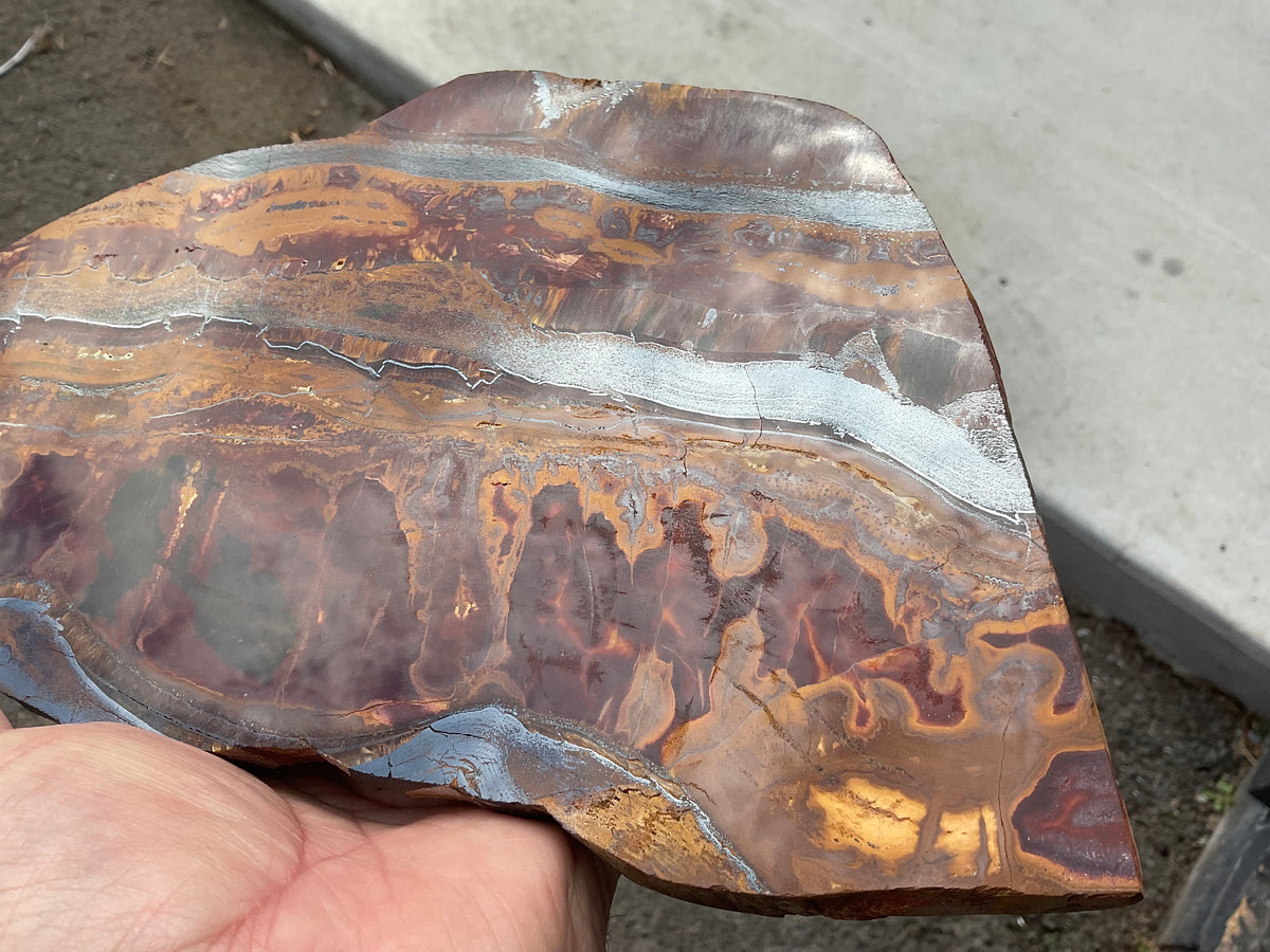 1.4kg Large Jeerinah Jasper Polished Slab