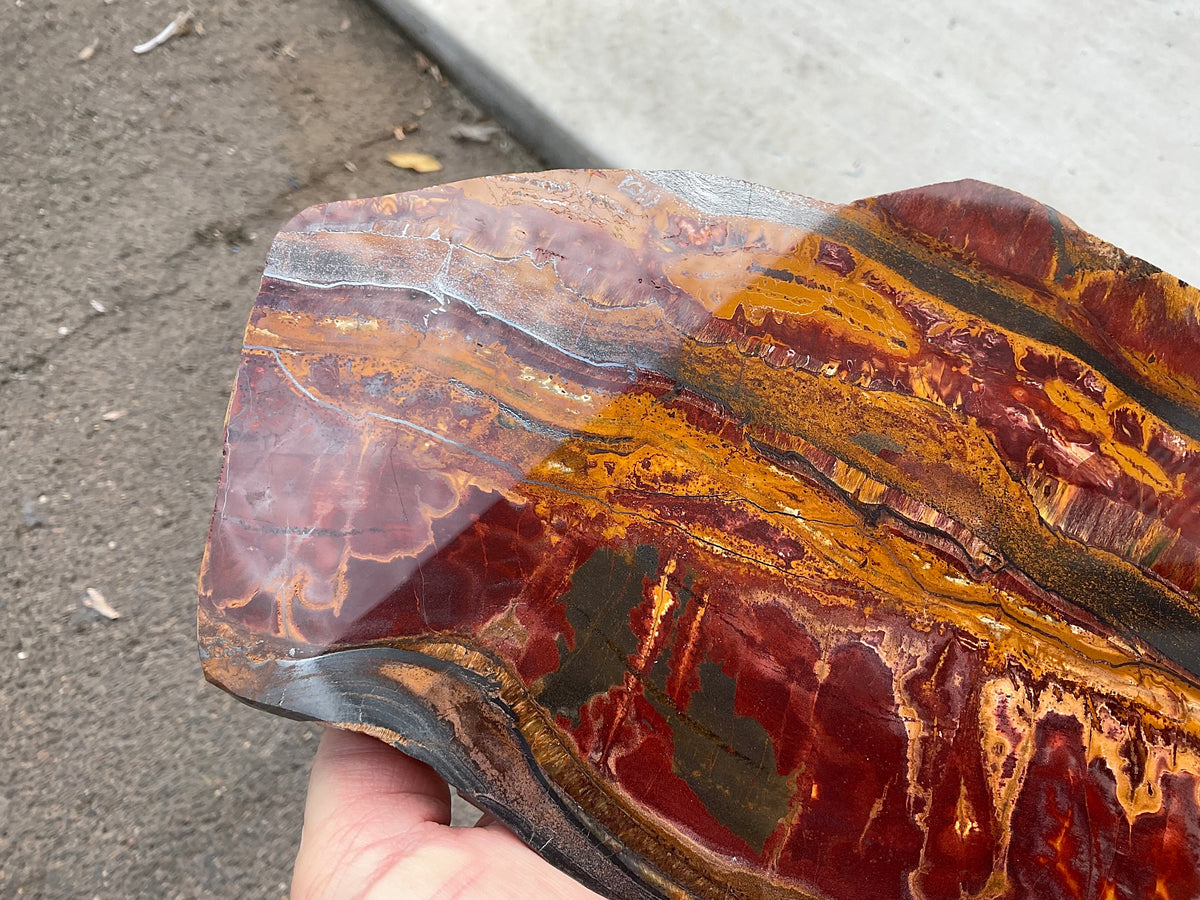 1.4kg Large Jeerinah Jasper Polished Slab