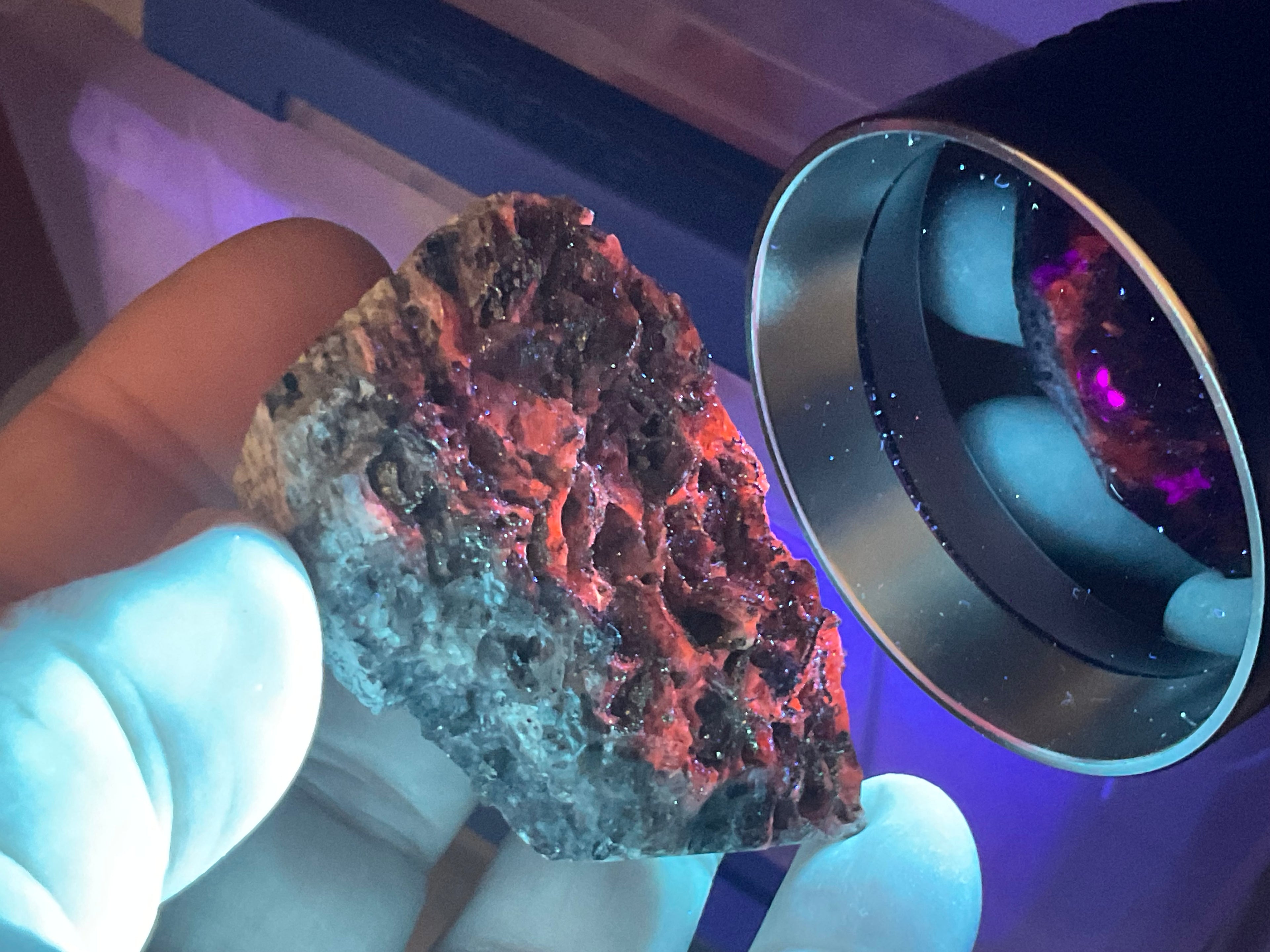 62g Pyrite encrusted Calcite on Limonite Quartz Specimen 1B from Fujian, China