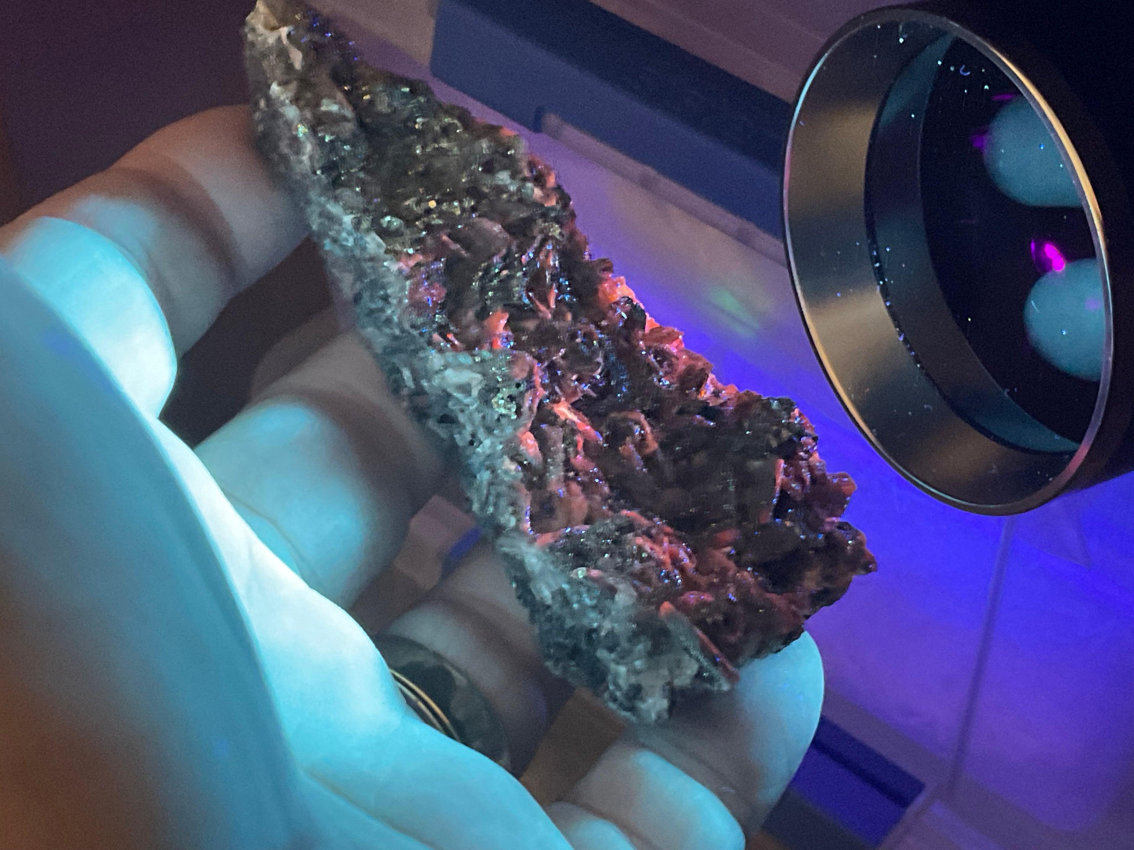 90g Pyrite encrusted Calcite on Limonite Quartz Specimen 2A from Fujian, China