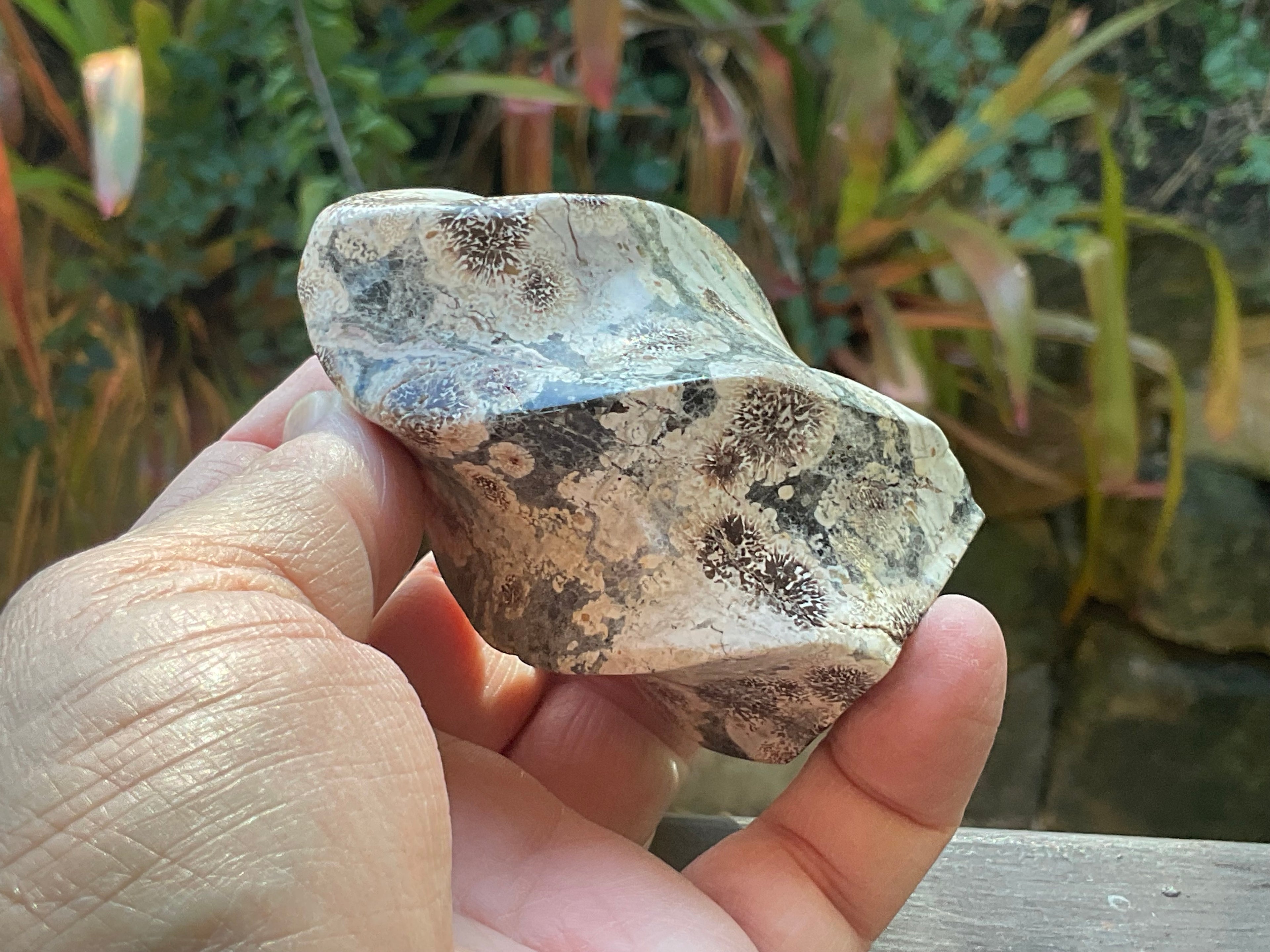 198g Green Cherry Blossom Jasper Flame 1B