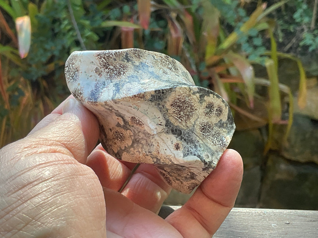 198g Green Cherry Blossom Jasper Flame 1B