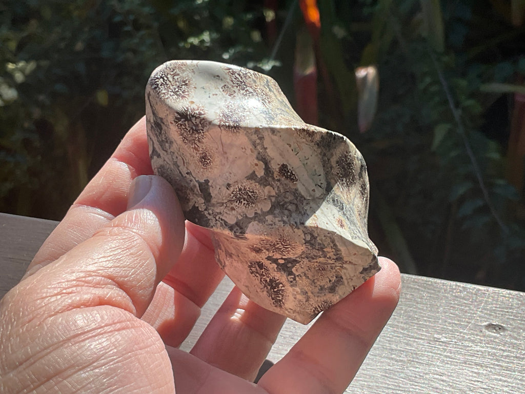 198g Green Cherry Blossom Jasper Flame 1B