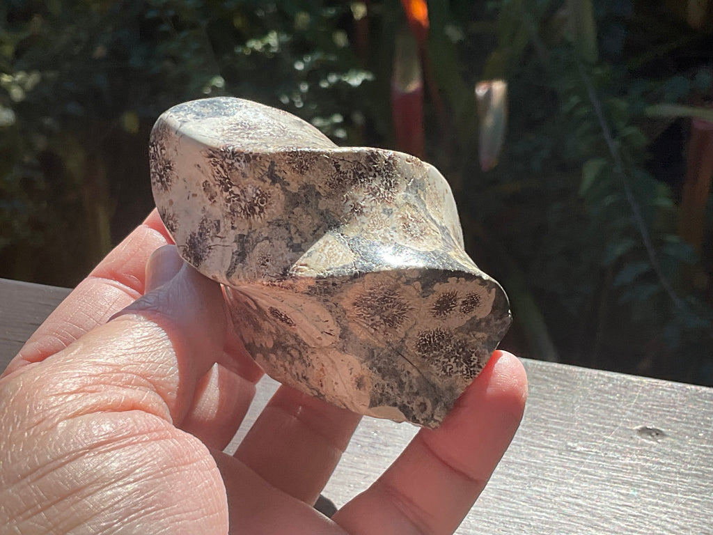 198g Green Cherry Blossom Jasper Flame 1B