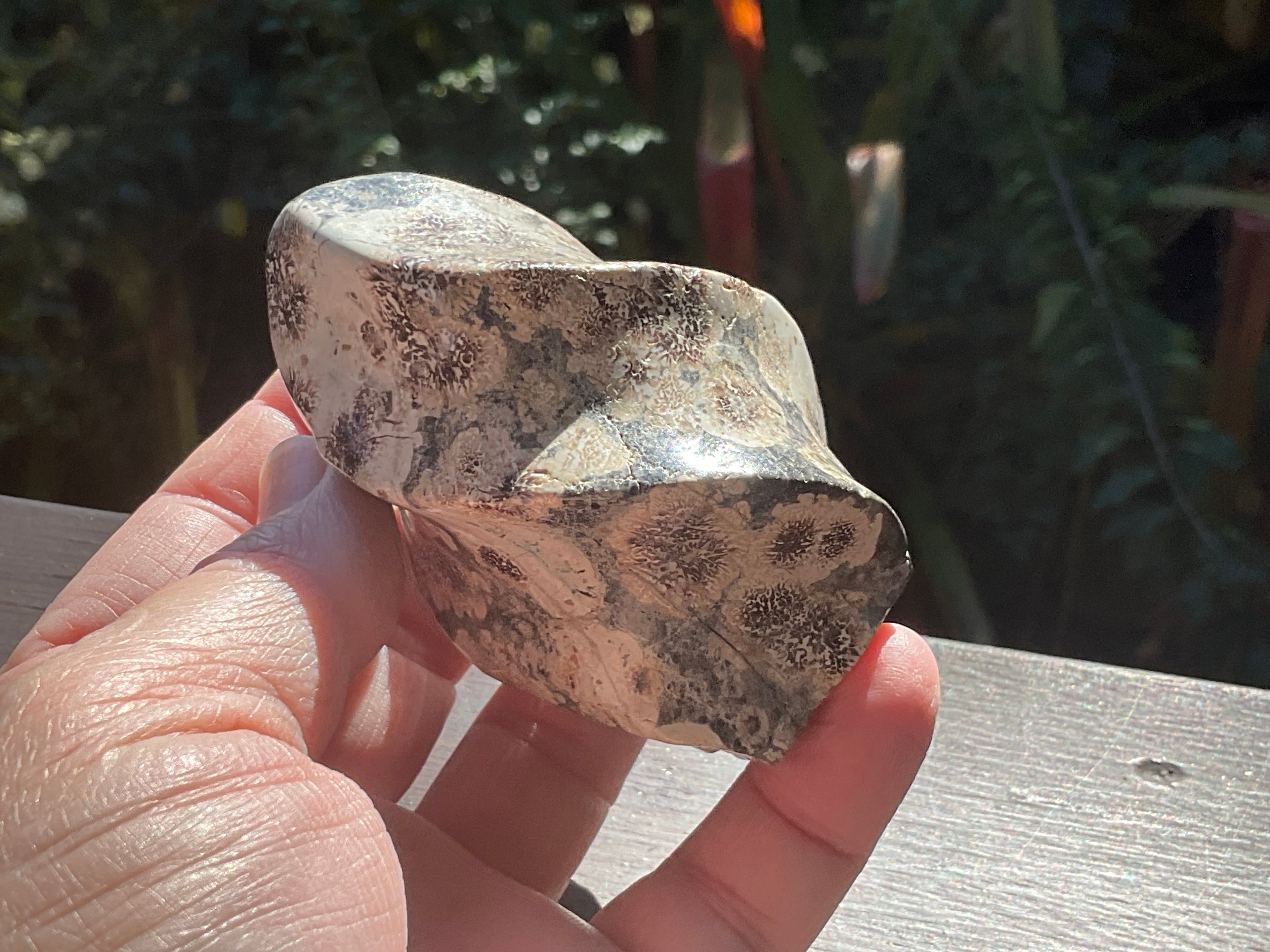 198g Green Cherry Blossom Jasper Flame 1B