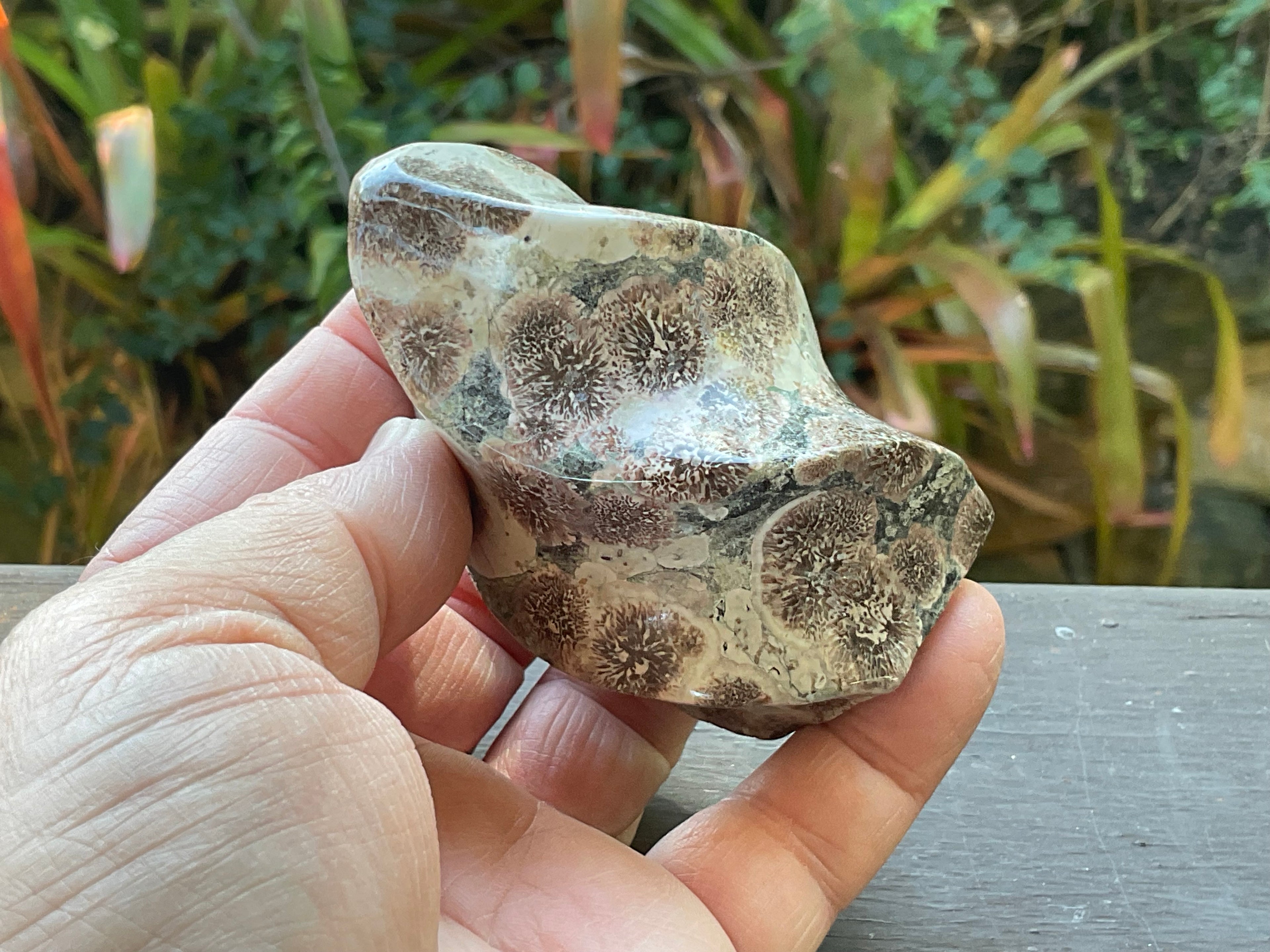 209g Green Cherry Blossom Jasper Flame 1C