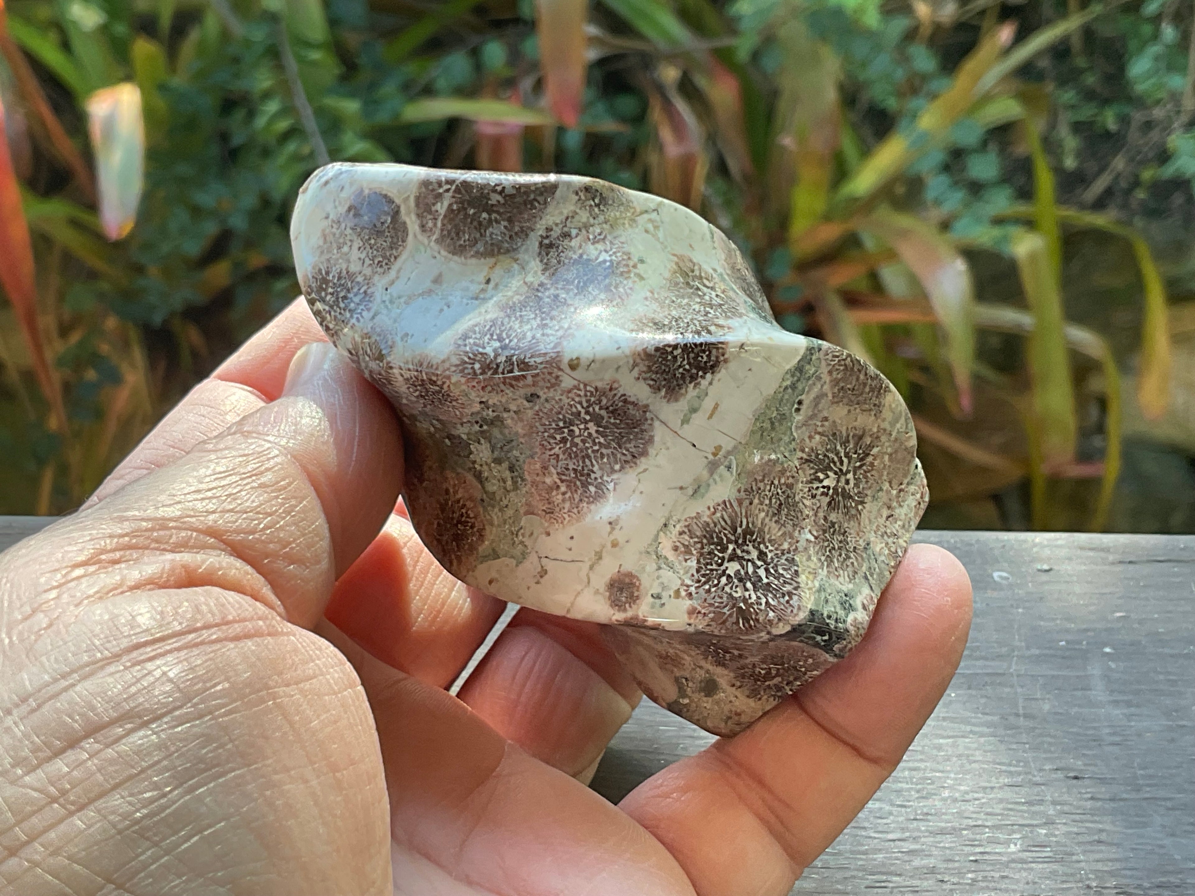 209g Green Cherry Blossom Jasper Flame 1C