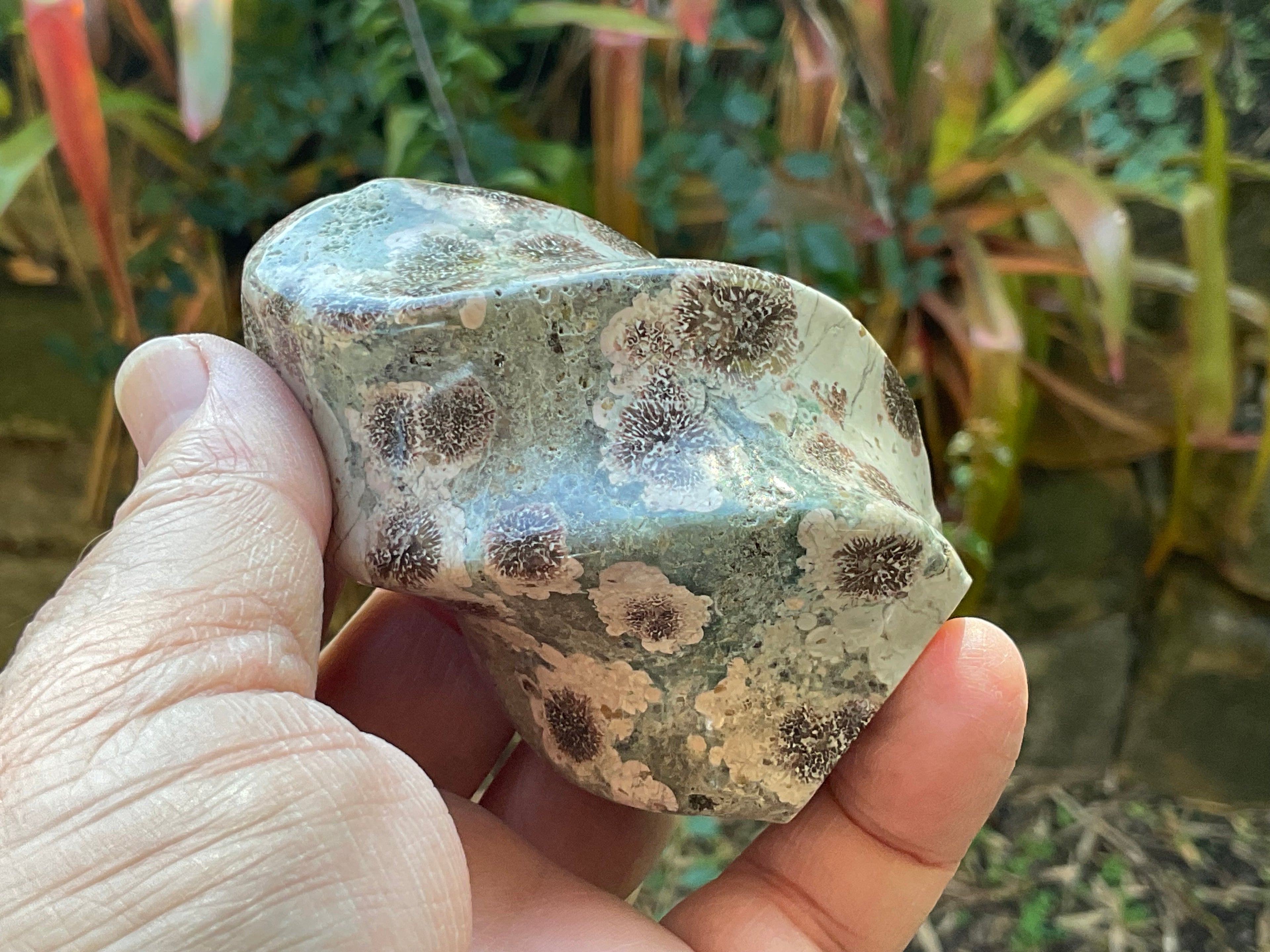240g Green Cherry Blossom Jasper Flame 2B