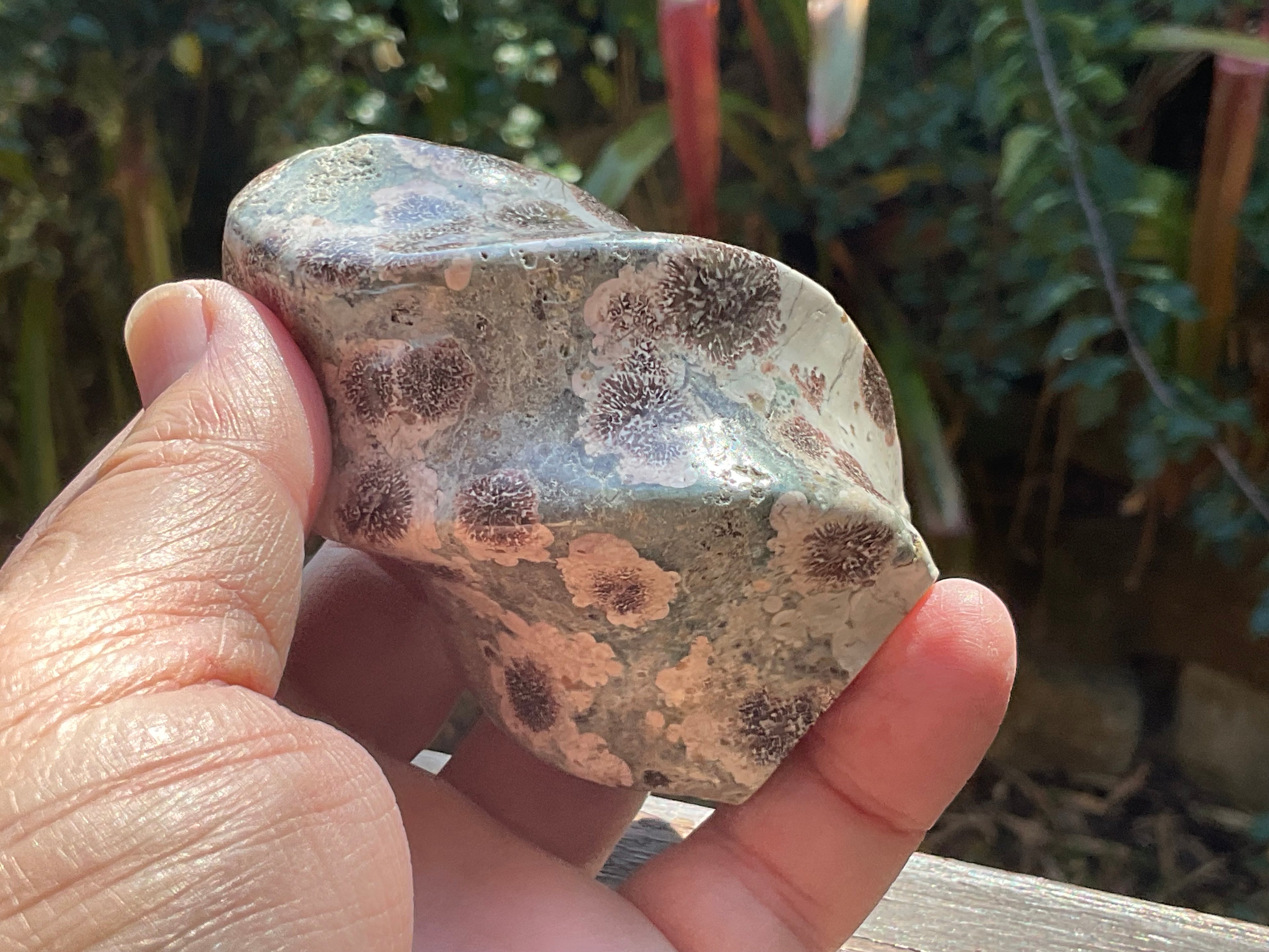 240g Green Cherry Blossom Jasper Flame 2B