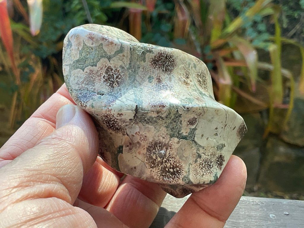 218g Green Cherry Blossom Jasper Flame 2C