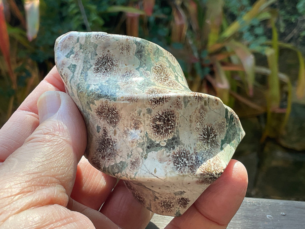 218g Green Cherry Blossom Jasper Flame 2C