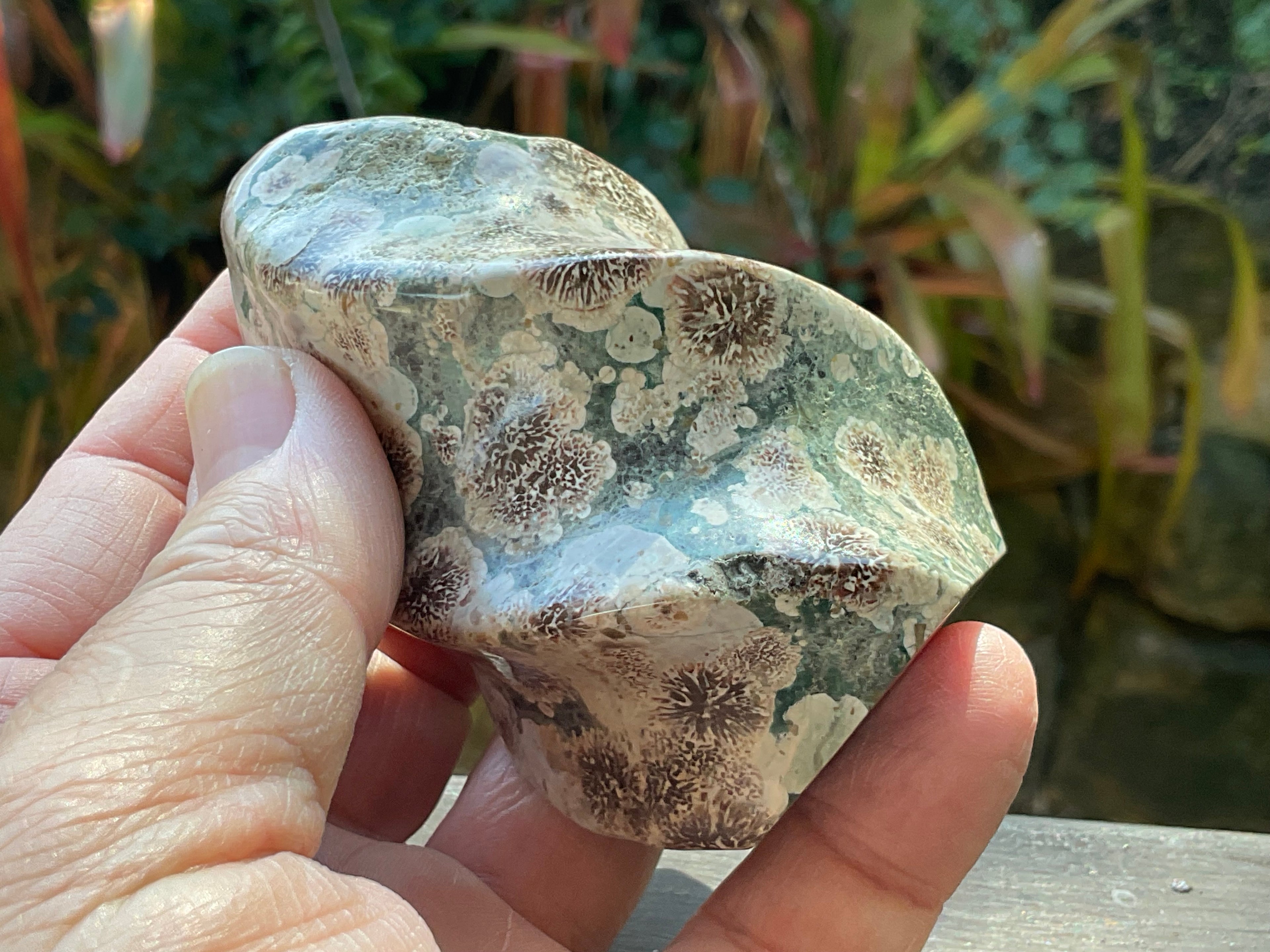 218g Green Cherry Blossom Jasper Flame 2C