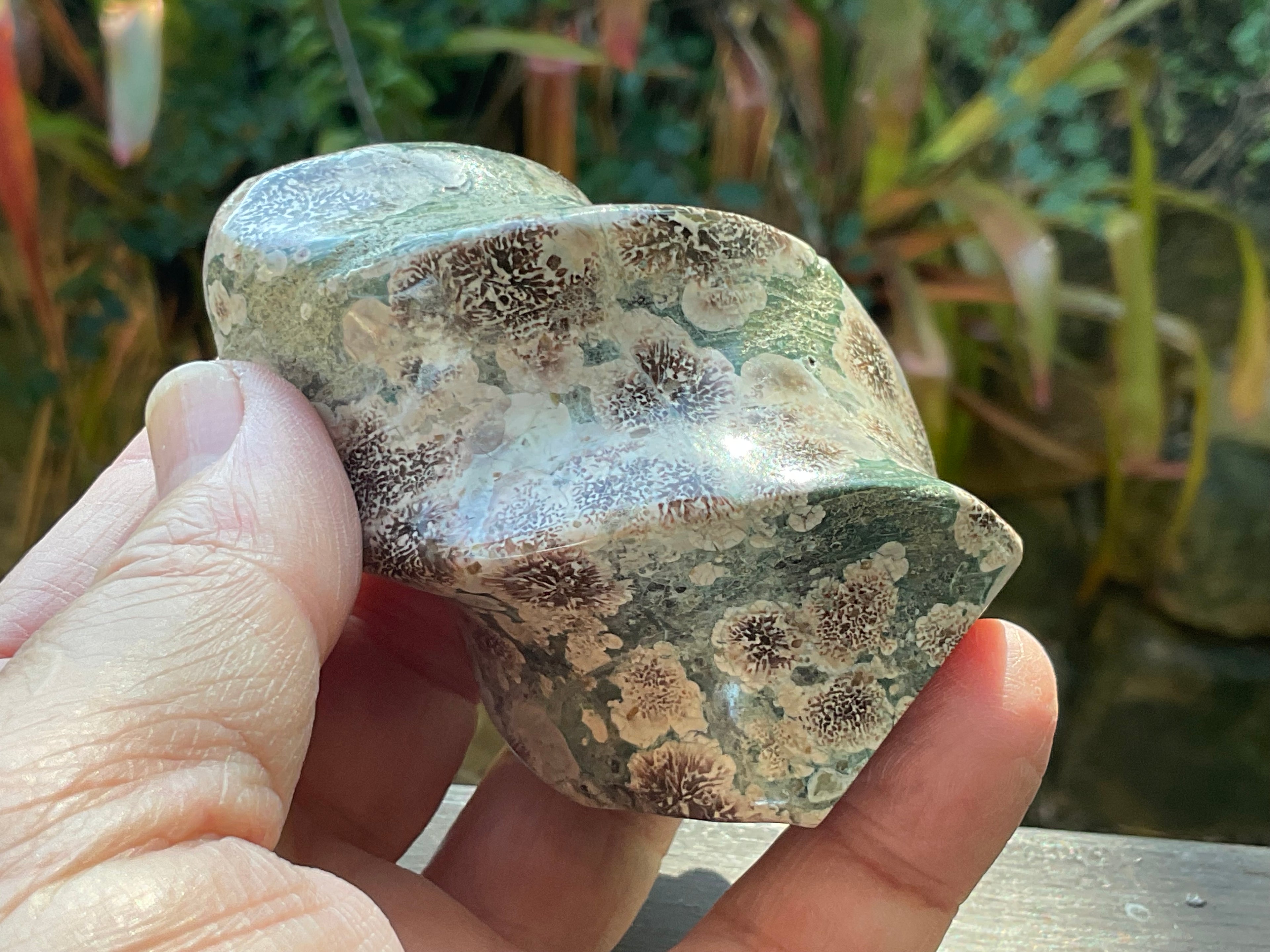 218g Green Cherry Blossom Jasper Flame 2C