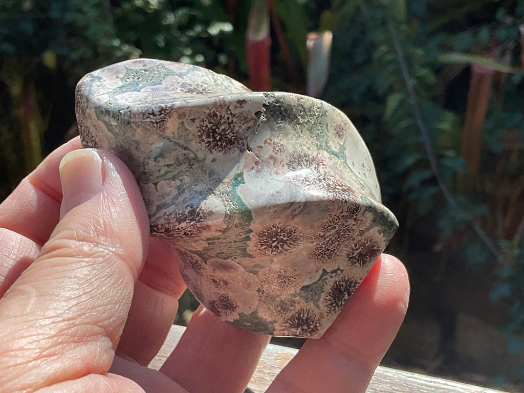 218g Green Cherry Blossom Jasper Flame 2C