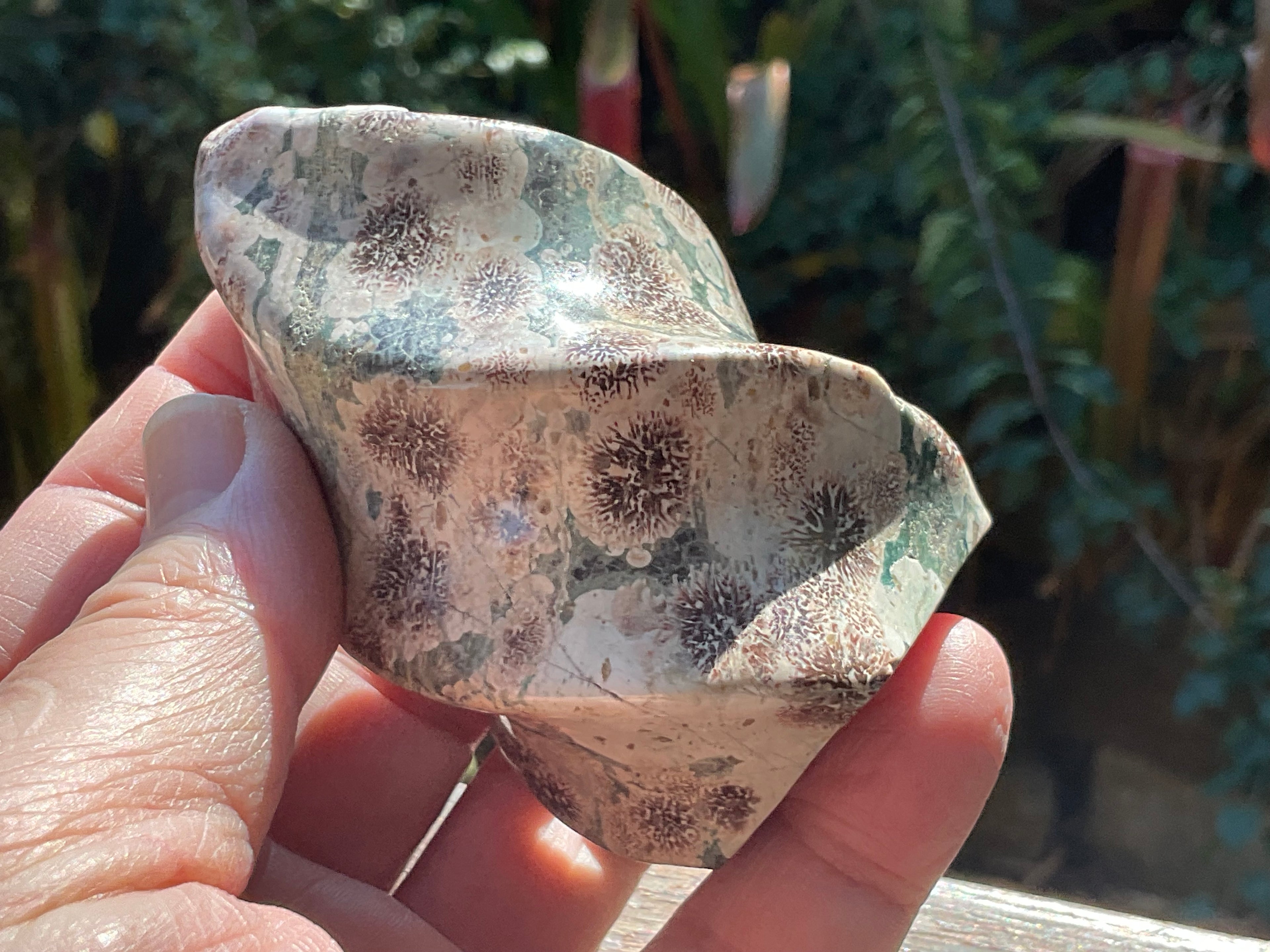 218g Green Cherry Blossom Jasper Flame 2C