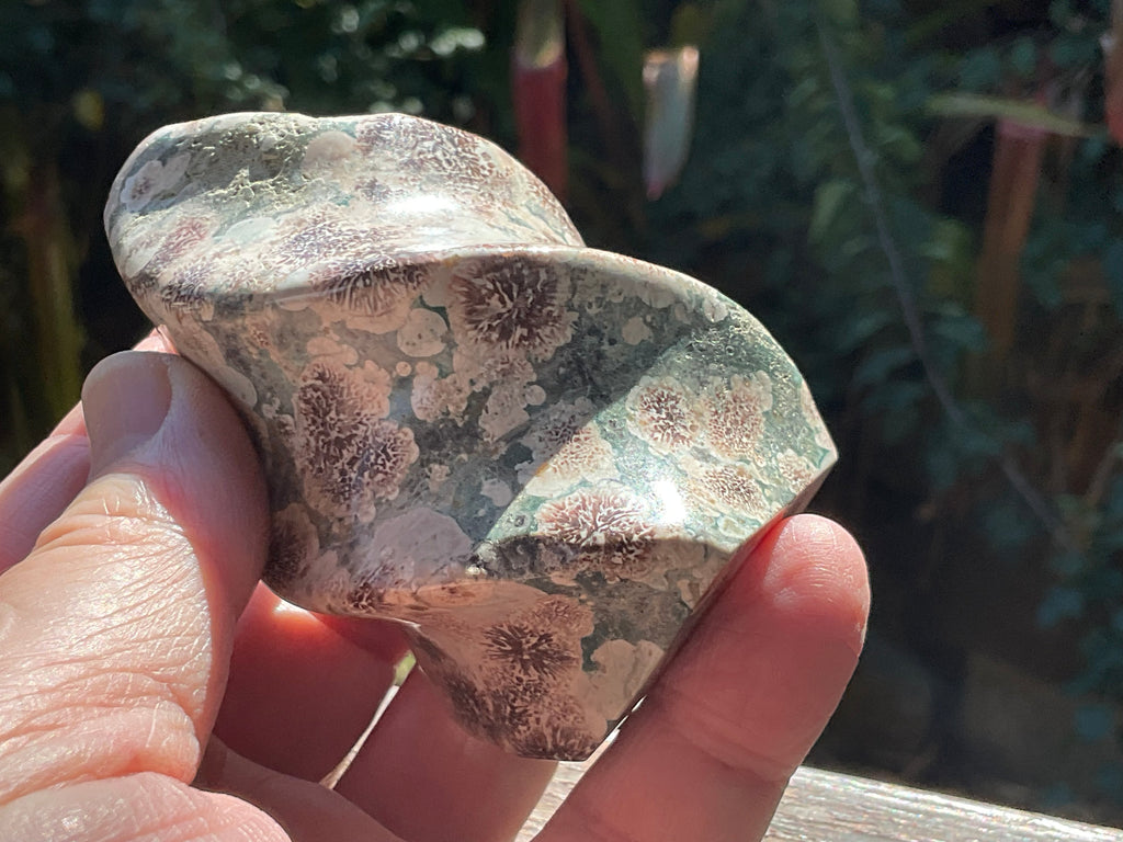 218g Green Cherry Blossom Jasper Flame 2C