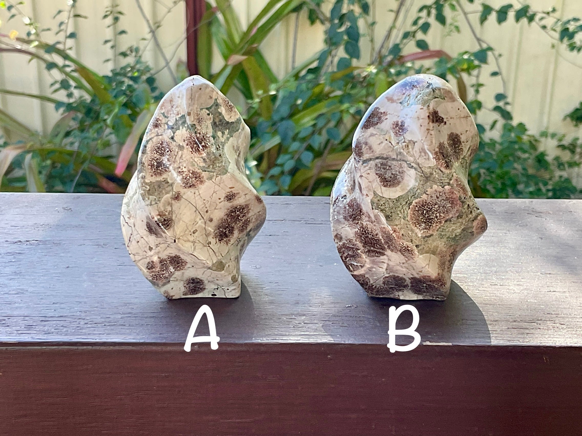 260g Green Cherry Blossom Jasper Flame 3B