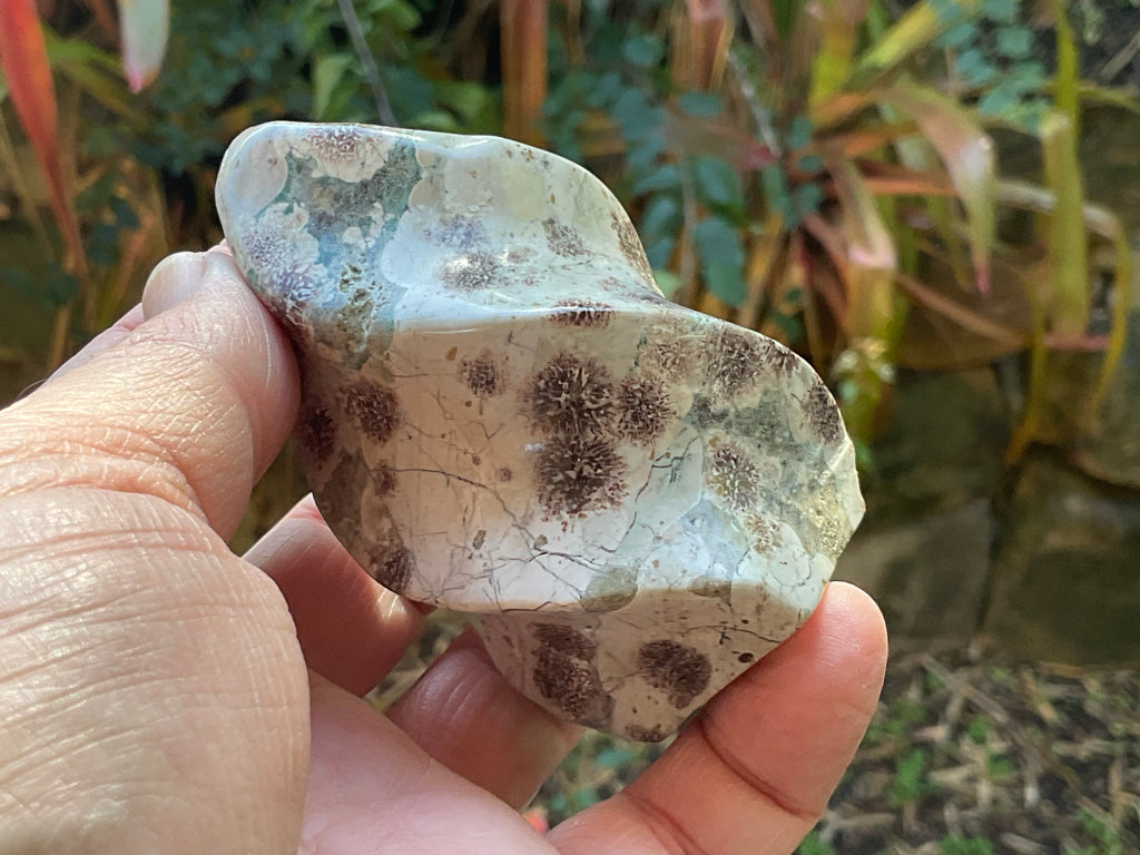 205g Green Cherry Blossom Jasper Flame 3A