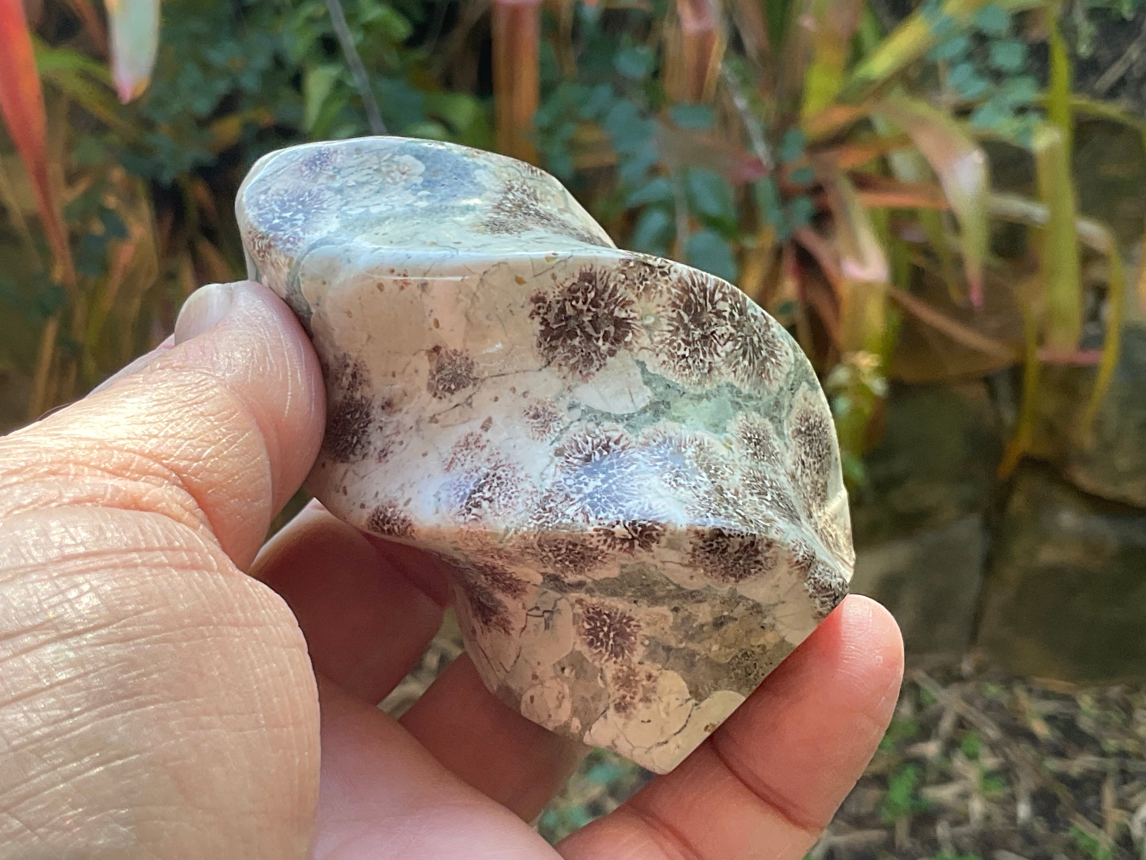 205g Green Cherry Blossom Jasper Flame 3A