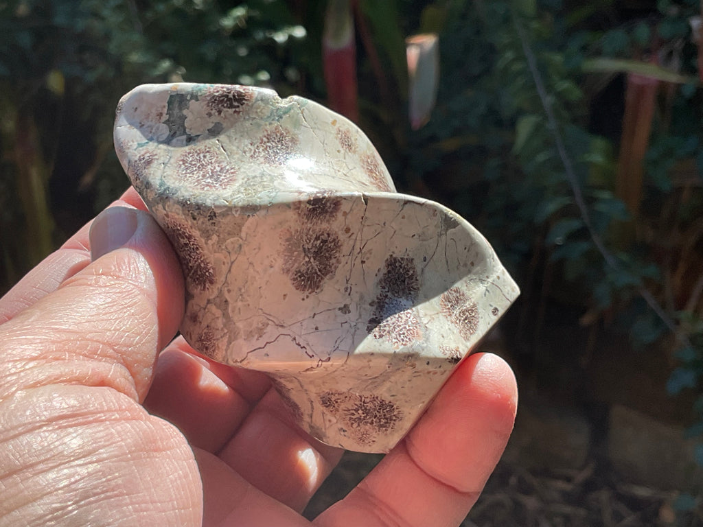 205g Green Cherry Blossom Jasper Flame 3A