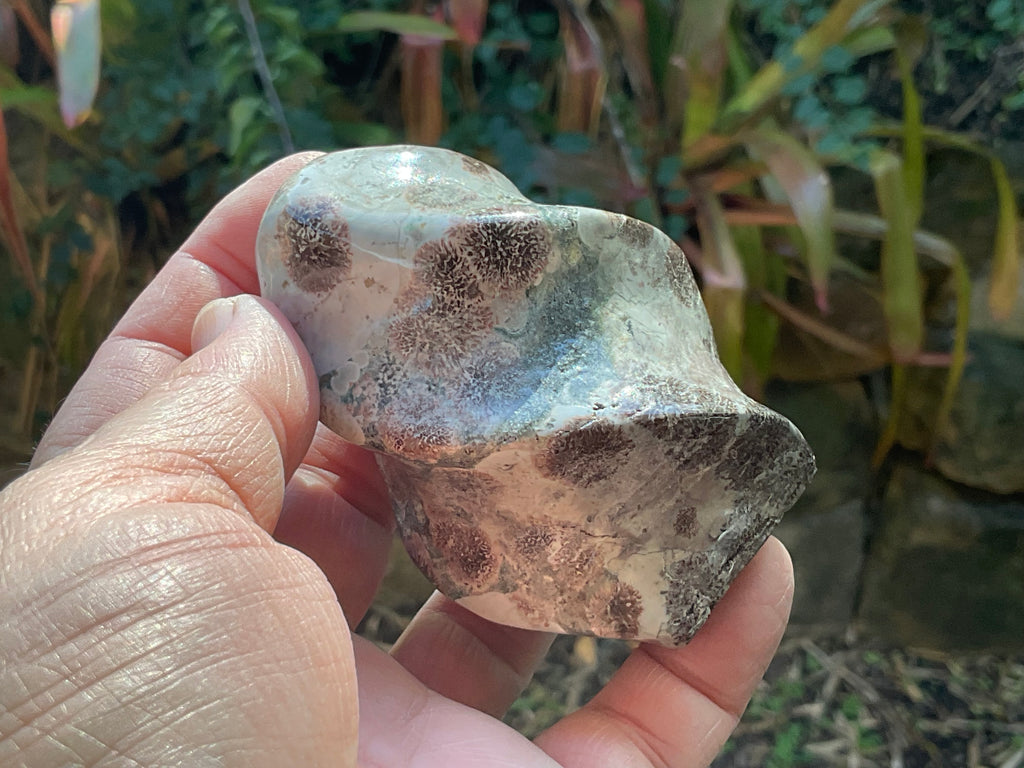 260g Green Cherry Blossom Jasper Flame 3B