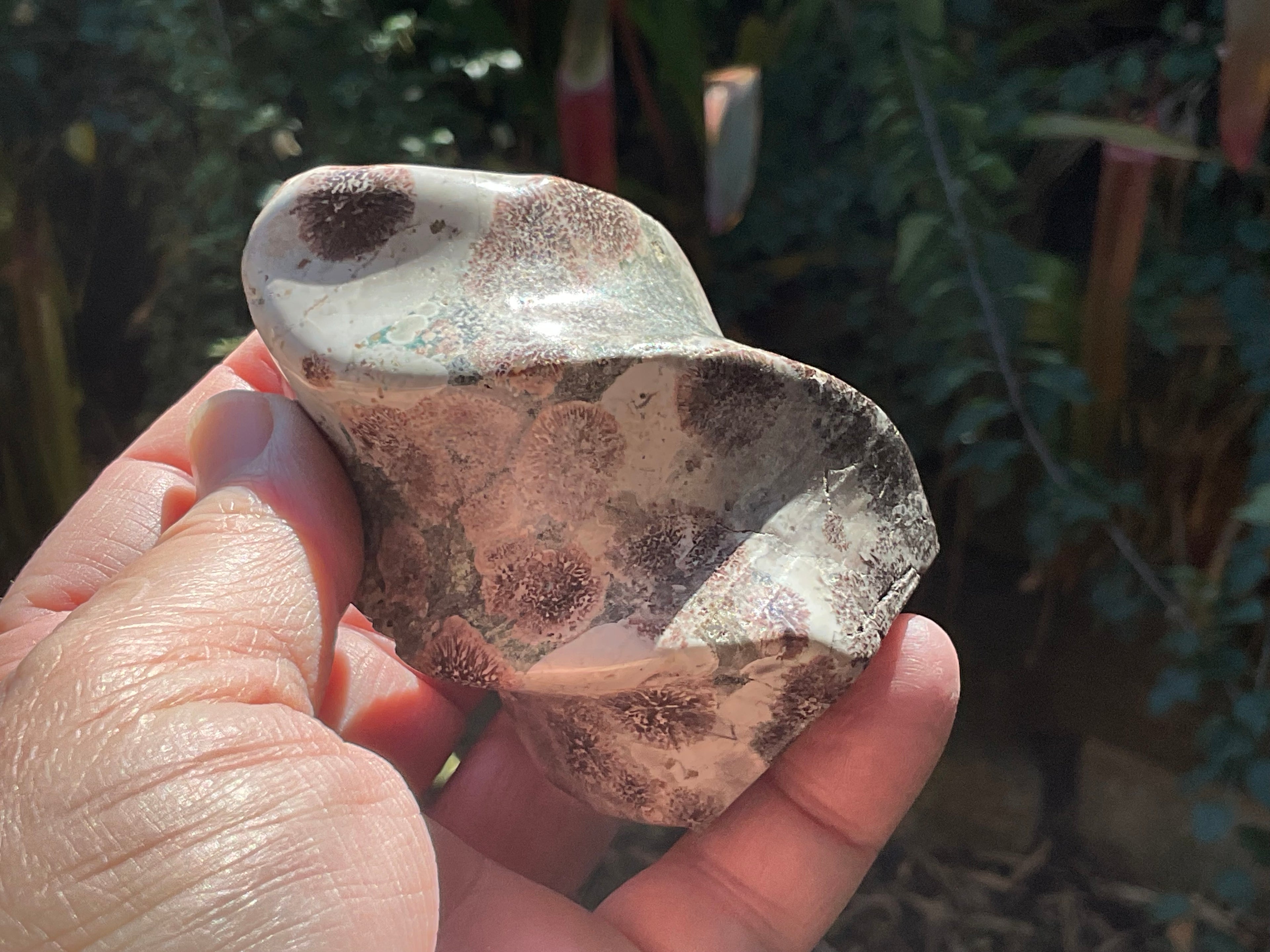 260g Green Cherry Blossom Jasper Flame 3B