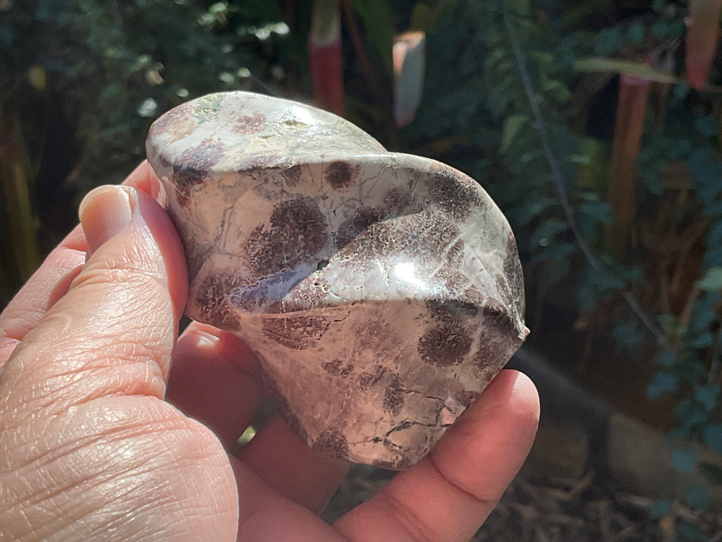 260g Green Cherry Blossom Jasper Flame 3B