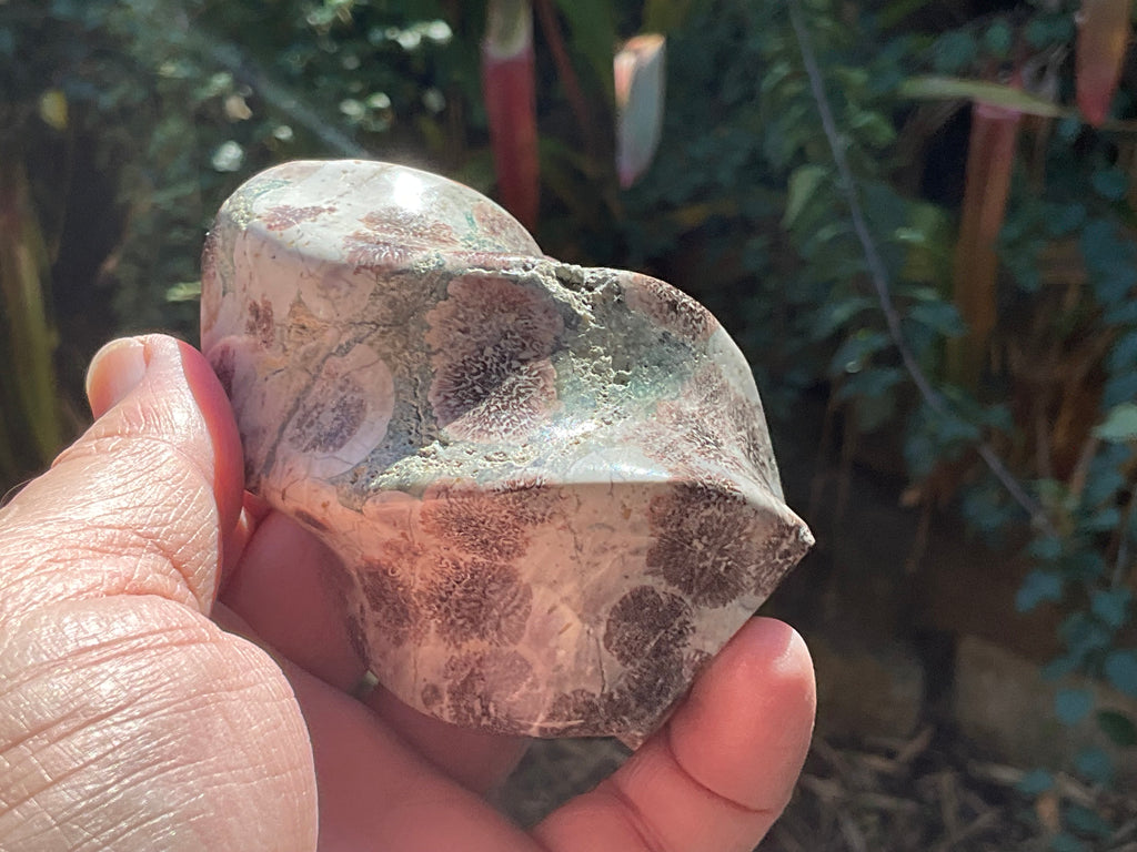 260g Green Cherry Blossom Jasper Flame 3B