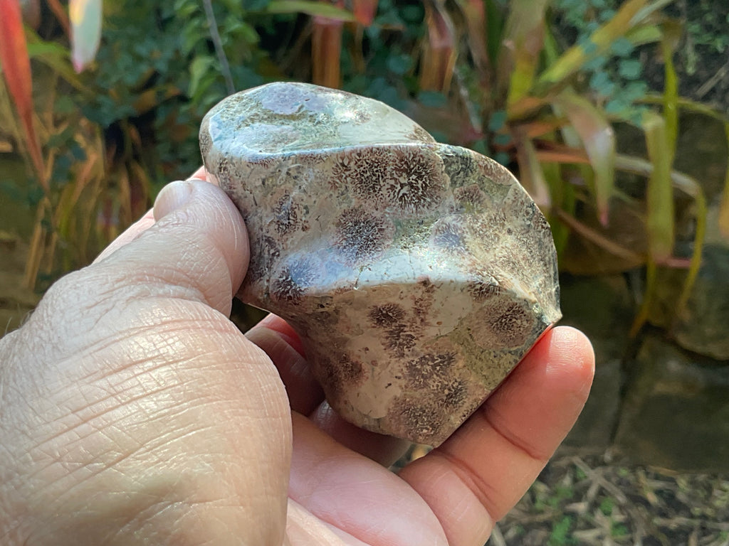 272g Green Cherry Blossom Jasper Flame 4A