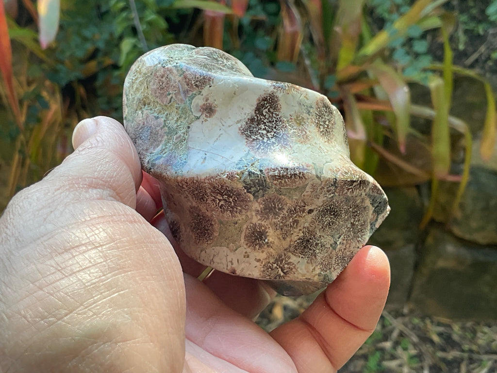 272g Green Cherry Blossom Jasper Flame 4A