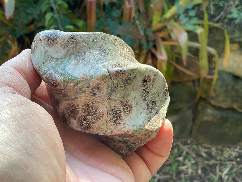 272g Green Cherry Blossom Jasper Flame 4A