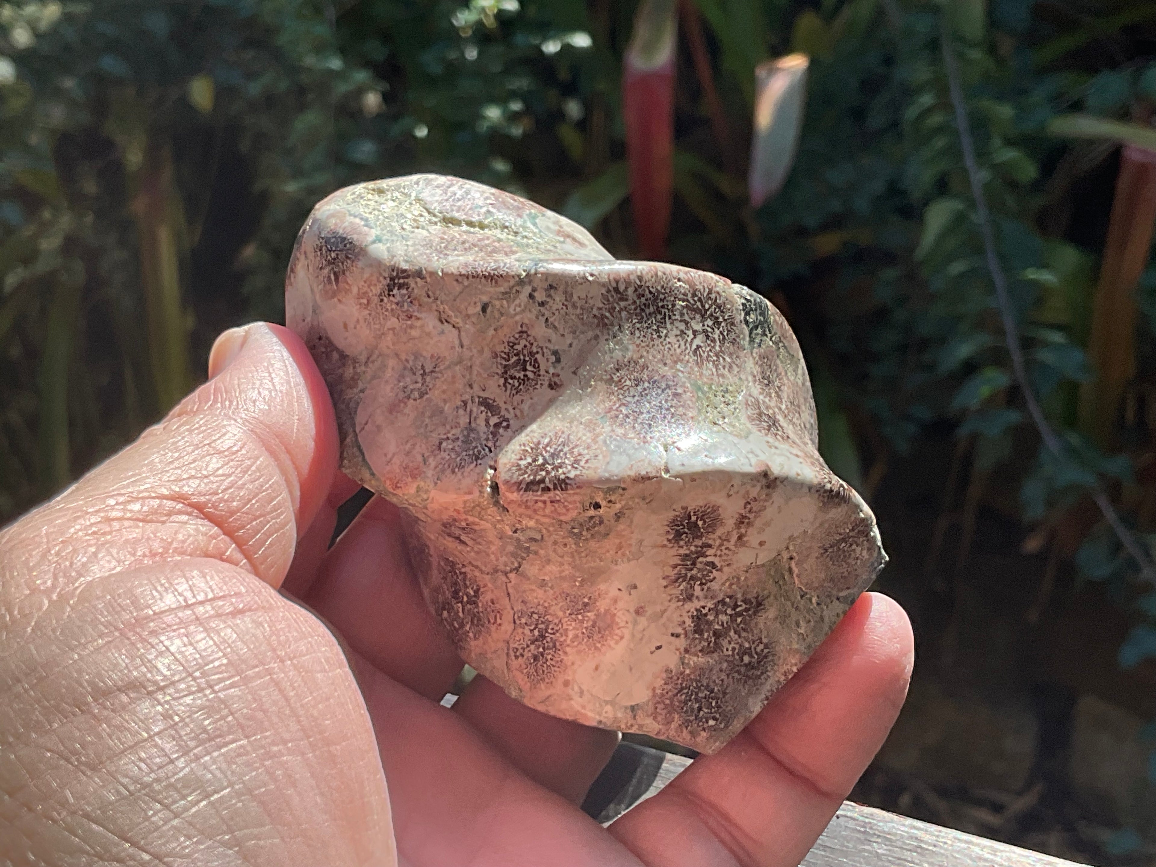 272g Green Cherry Blossom Jasper Flame 4A