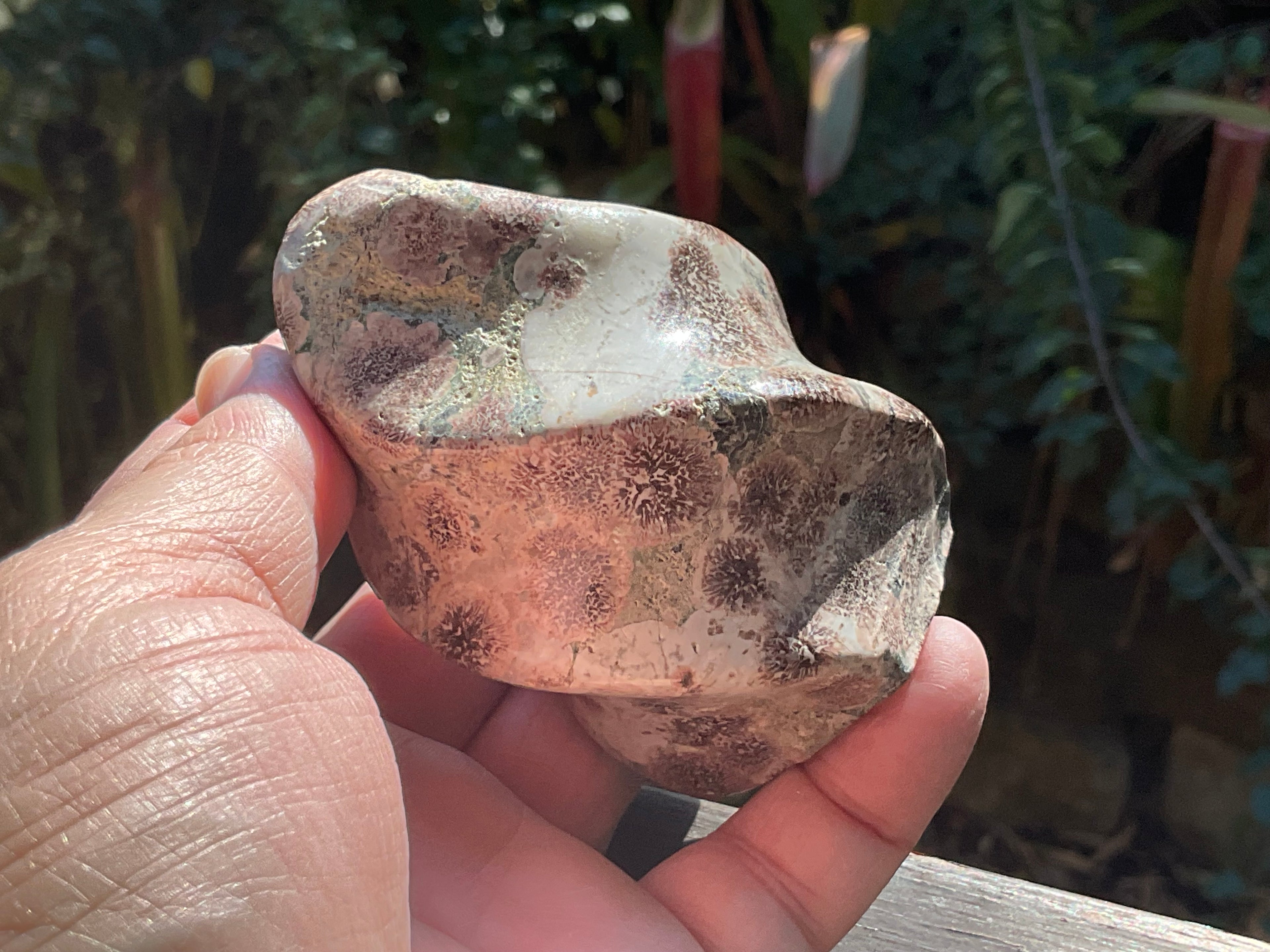 272g Green Cherry Blossom Jasper Flame 4A