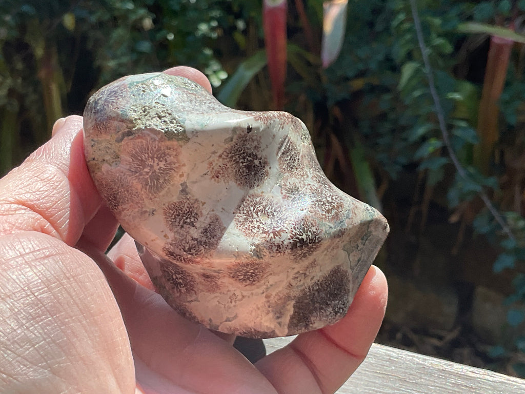 272g Green Cherry Blossom Jasper Flame 4A