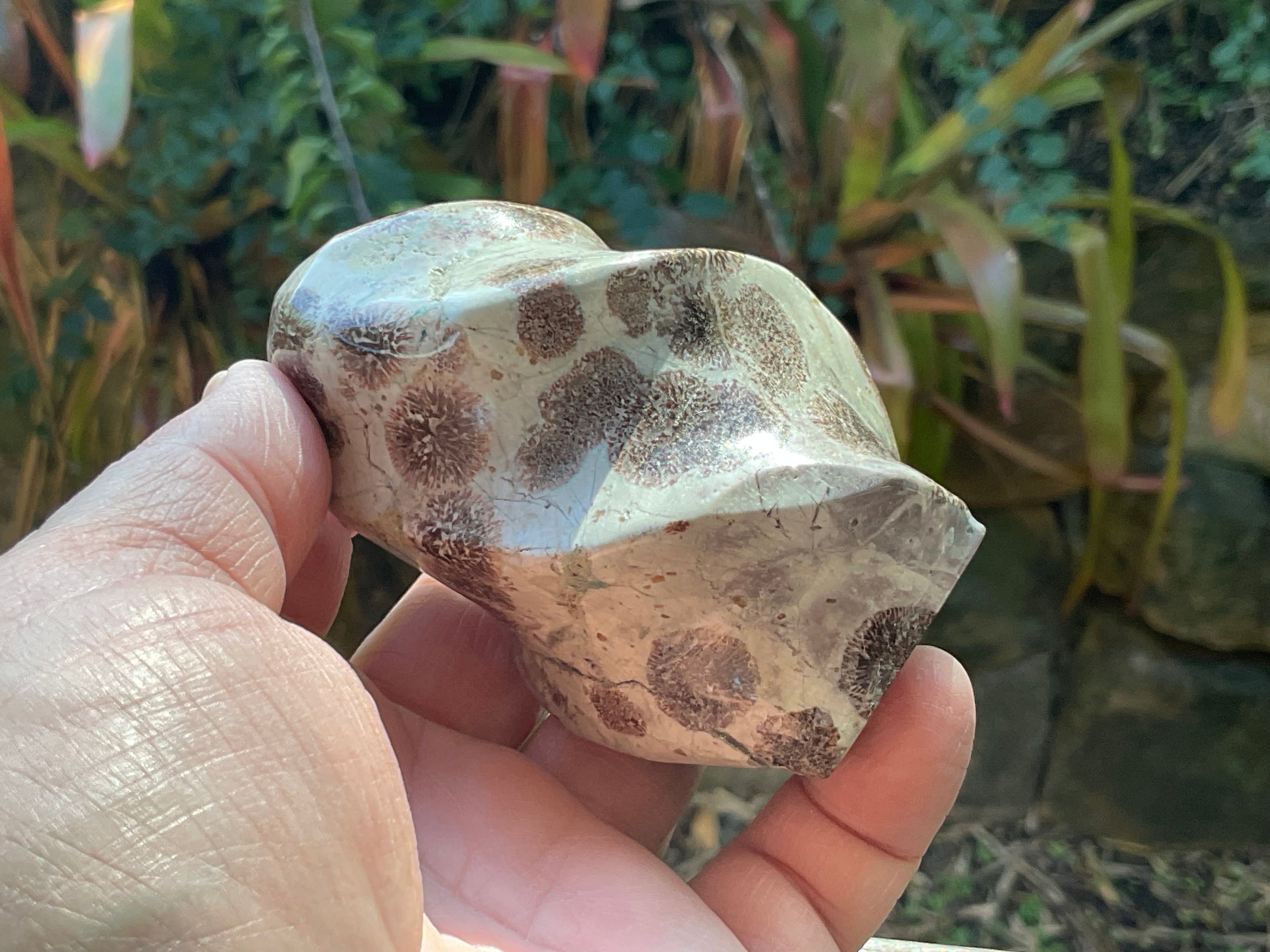280g Green Cherry Blossom Jasper Flame 4B