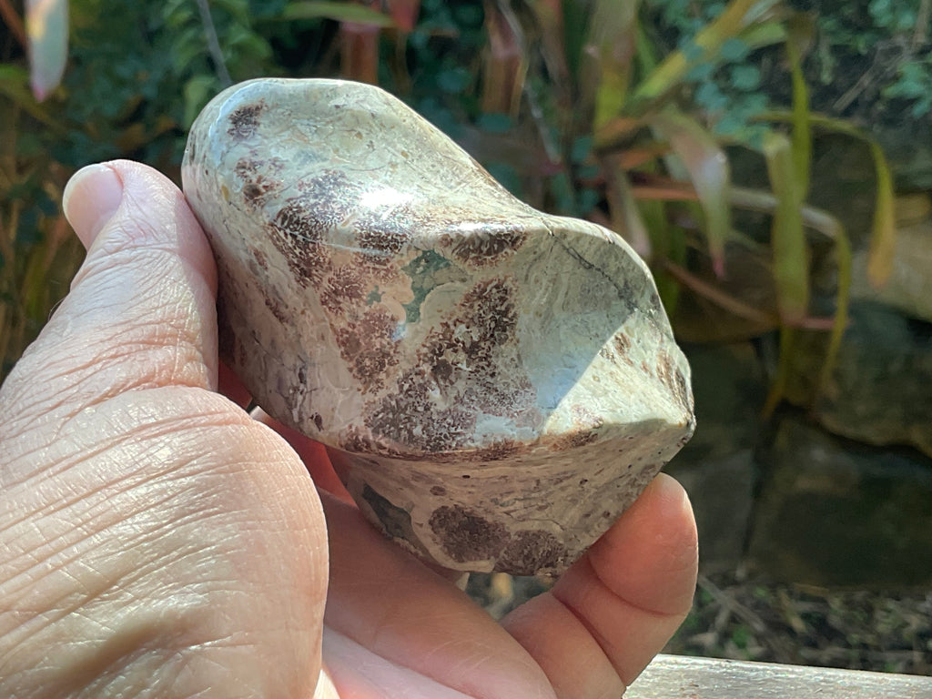 280g Green Cherry Blossom Jasper Flame 4B