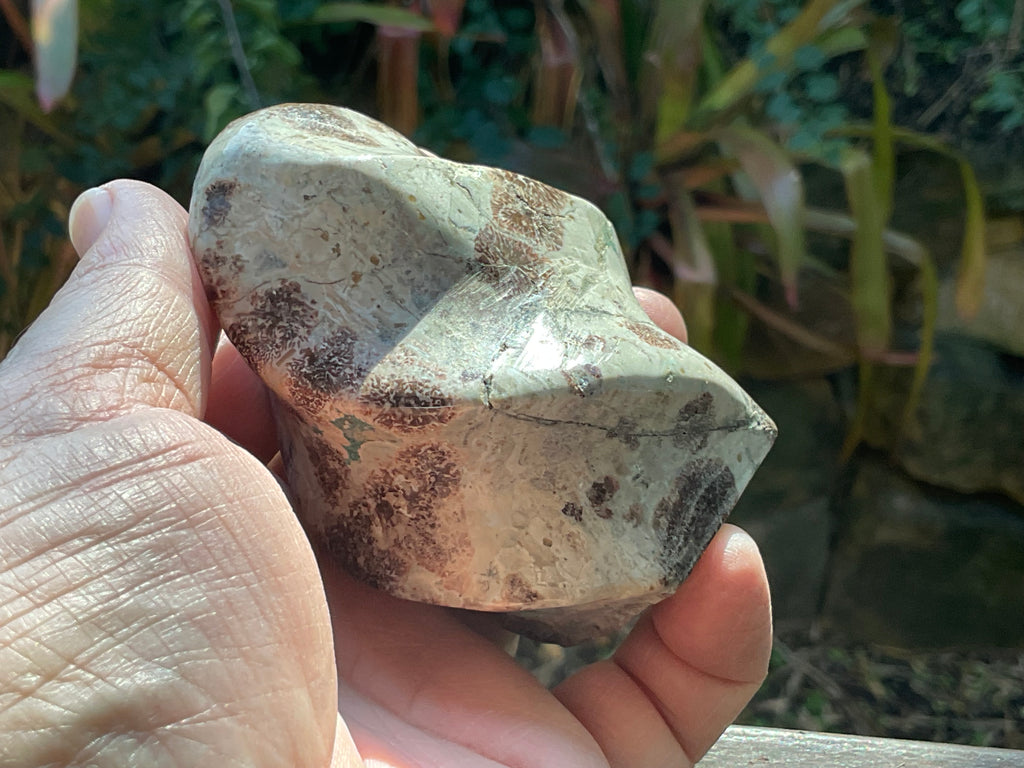 280g Green Cherry Blossom Jasper Flame 4B
