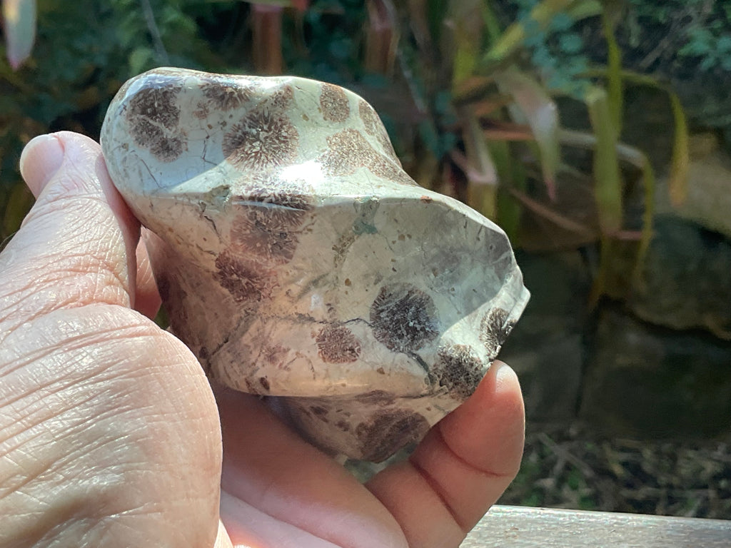 280g Green Cherry Blossom Jasper Flame 4B