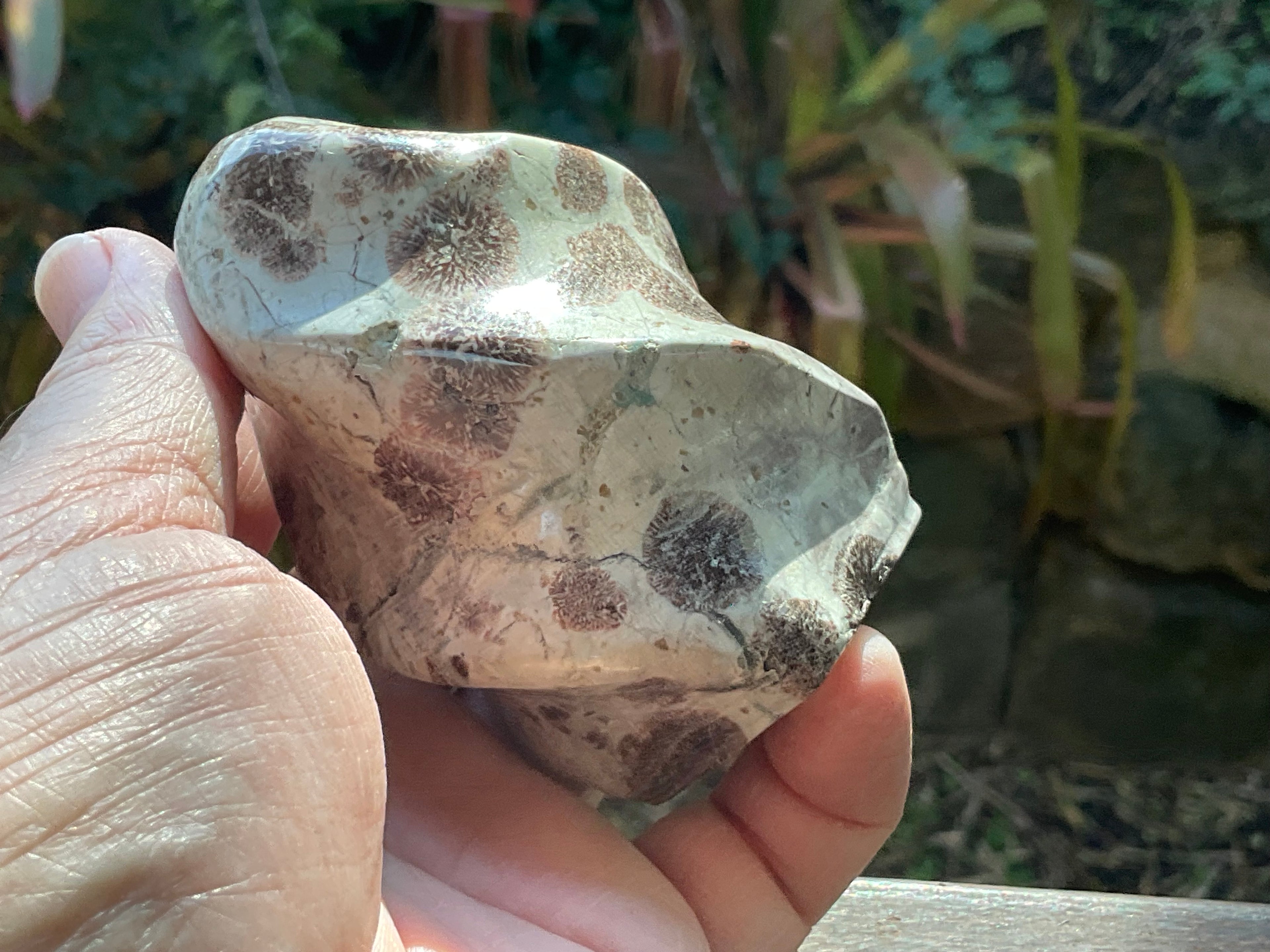 280g Green Cherry Blossom Jasper Flame 4B