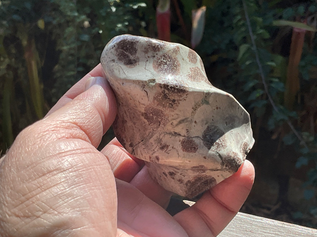280g Green Cherry Blossom Jasper Flame 4B