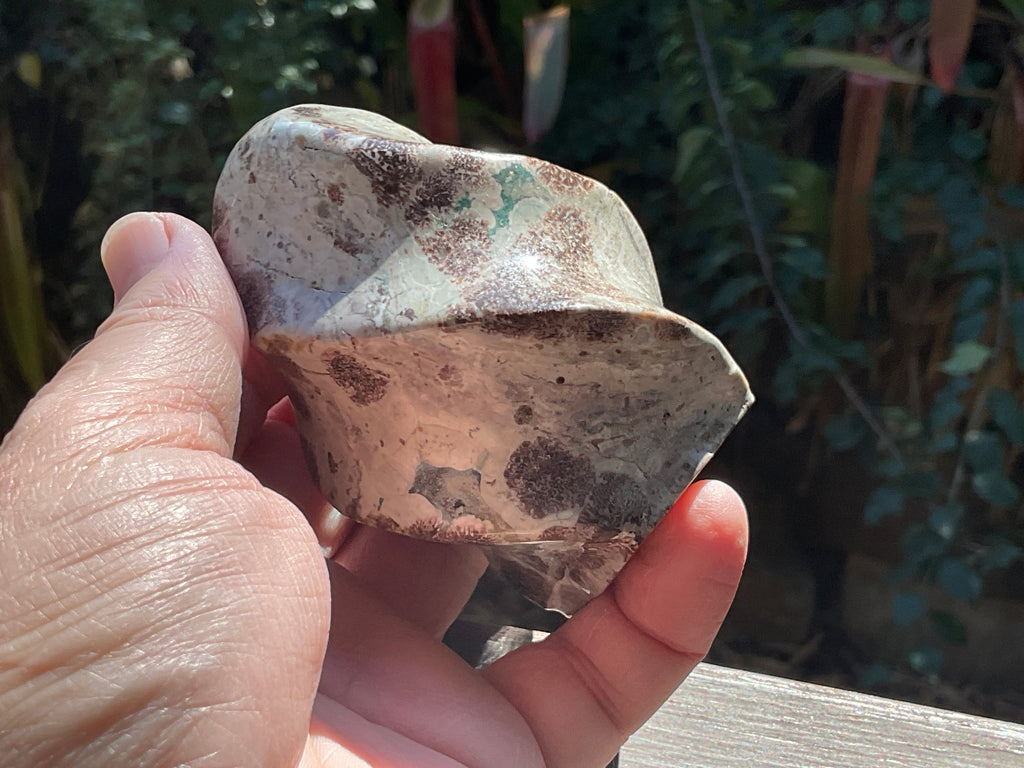 280g Green Cherry Blossom Jasper Flame 4B