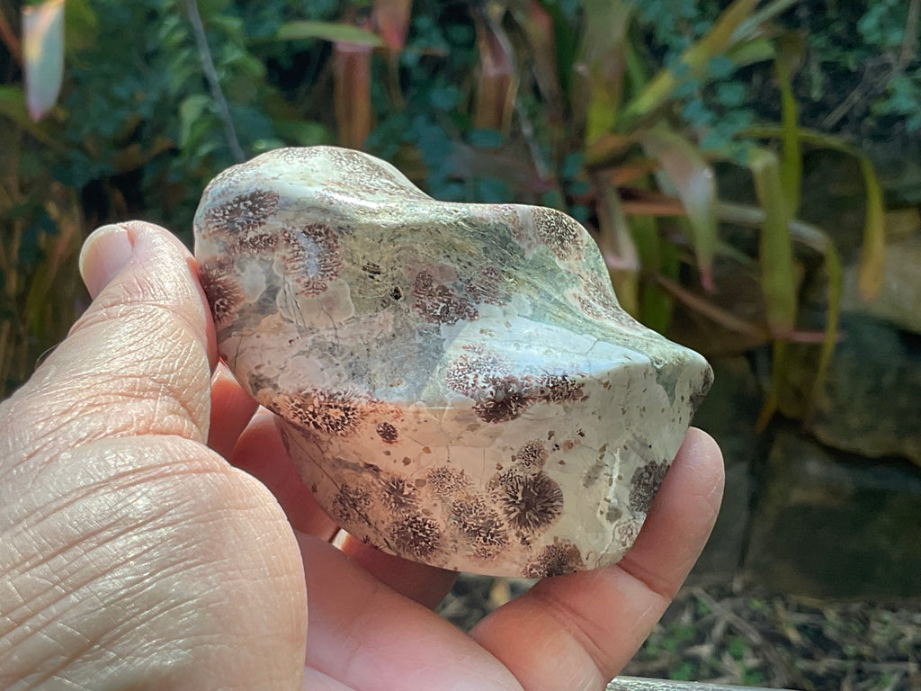 258g Green Cherry Blossom Jasper Flame 4C
