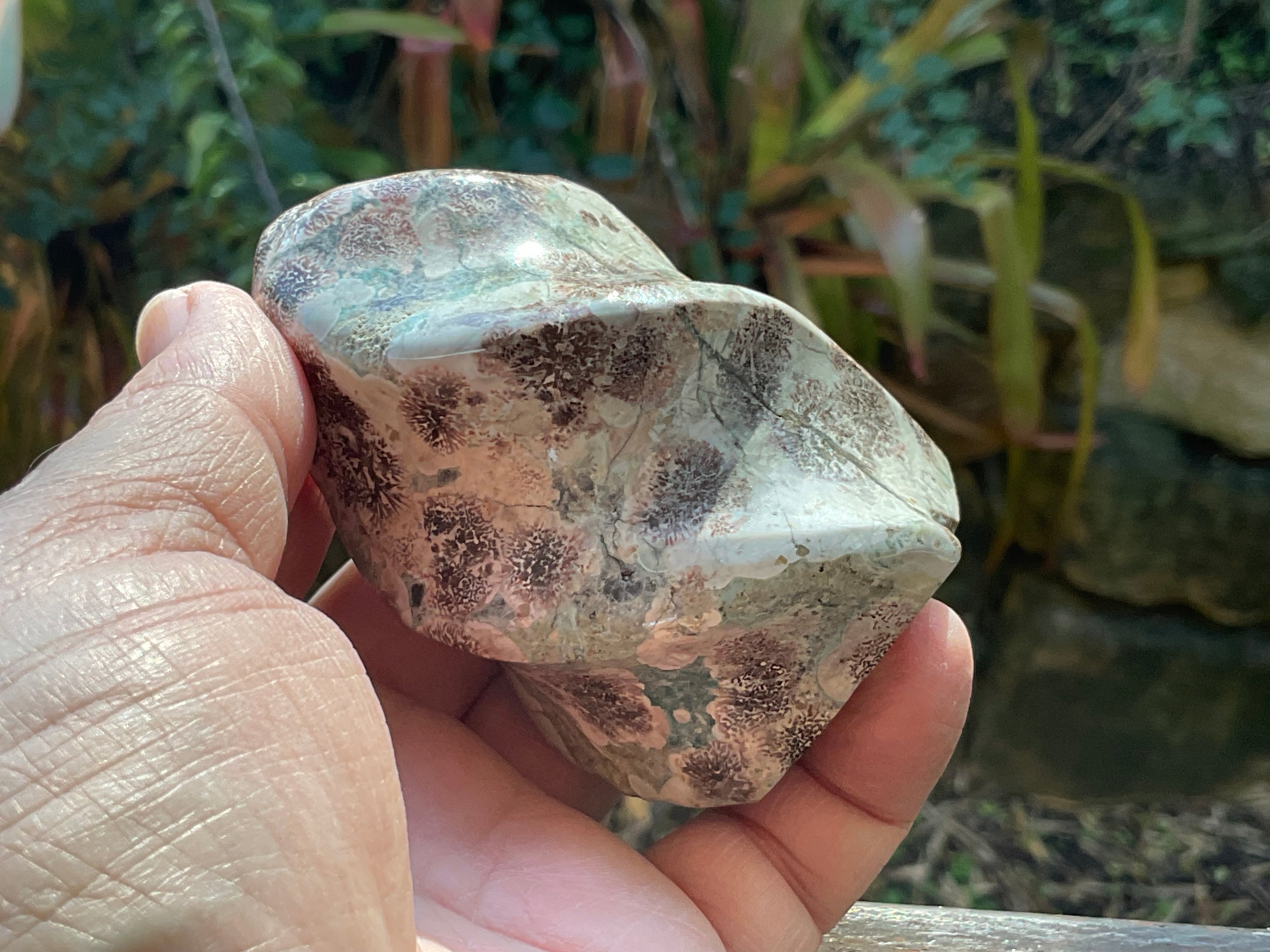 258g Green Cherry Blossom Jasper Flame 4C