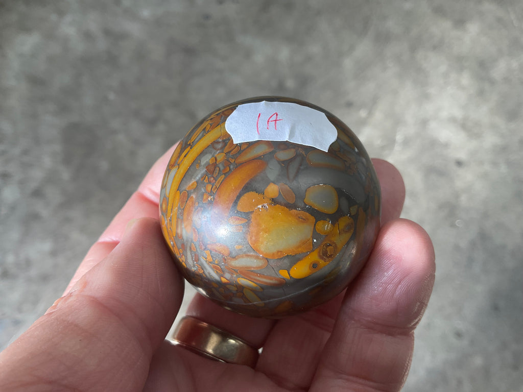 162g Bamboo Jasper Sphere 1A (Perfectly Imperfect)