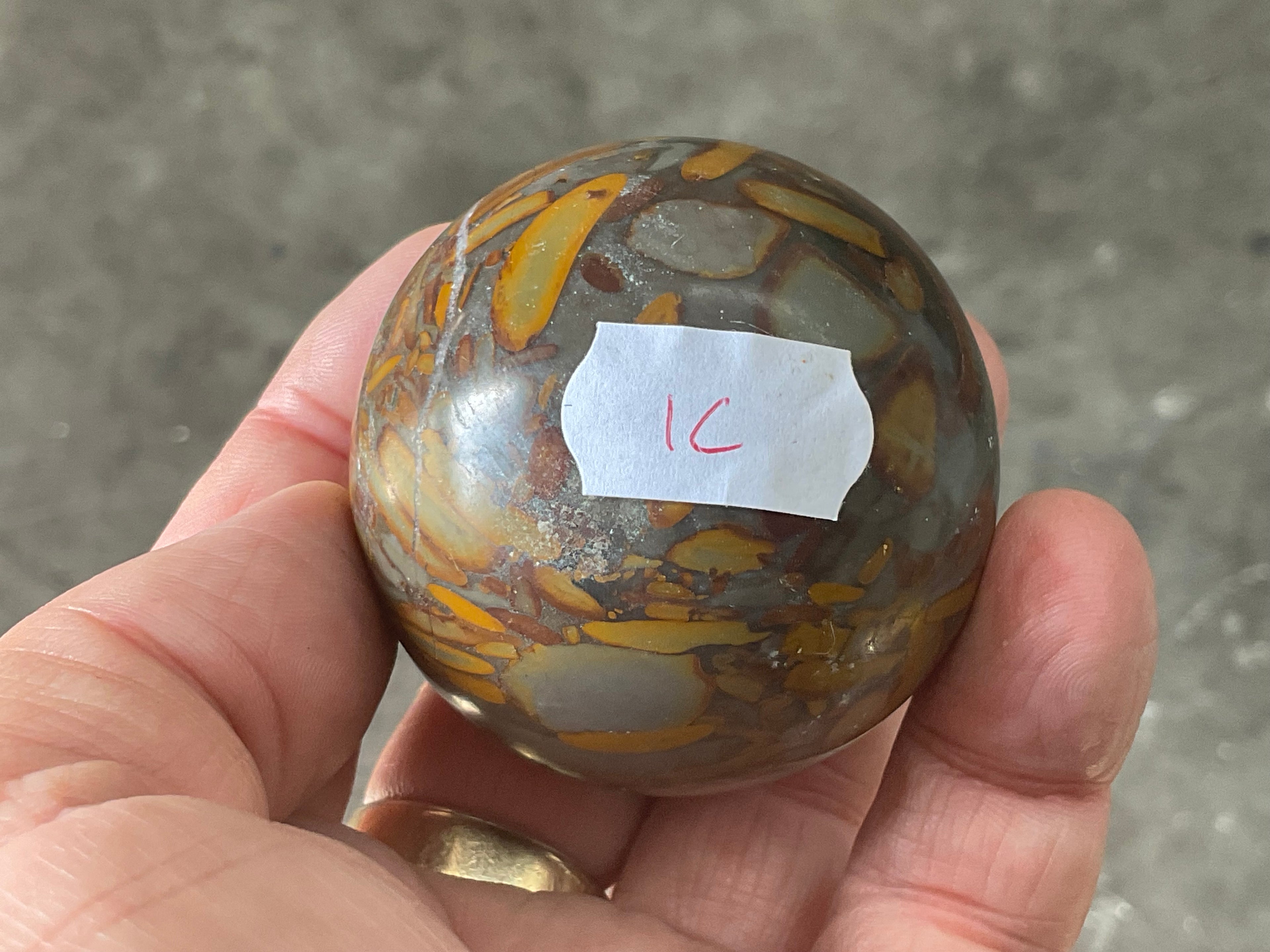 188g Bamboo Jasper Sphere 1C (Perfectly Imperfect)