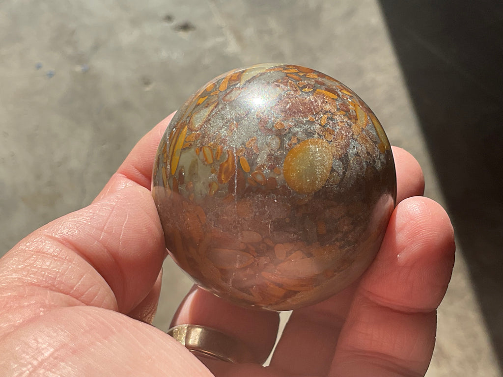 188g Bamboo Jasper Sphere 1C (Perfectly Imperfect)