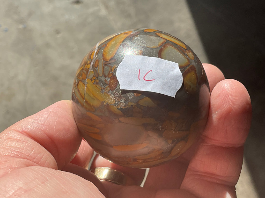 188g Bamboo Jasper Sphere 1C (Perfectly Imperfect)