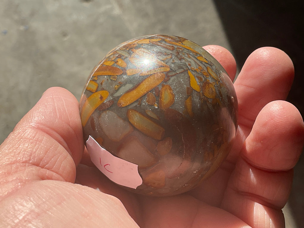 188g Bamboo Jasper Sphere 1C (Perfectly Imperfect)