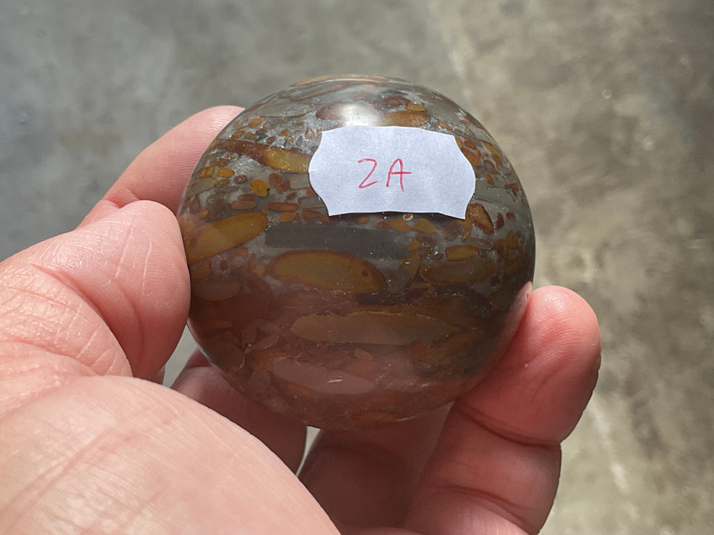 182g Bamboo Jasper Sphere 2A (Perfectly Imperfect)