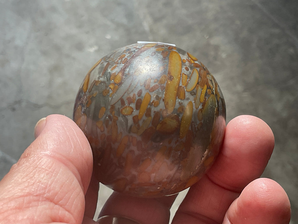 182g Bamboo Jasper Sphere 2A (Perfectly Imperfect)